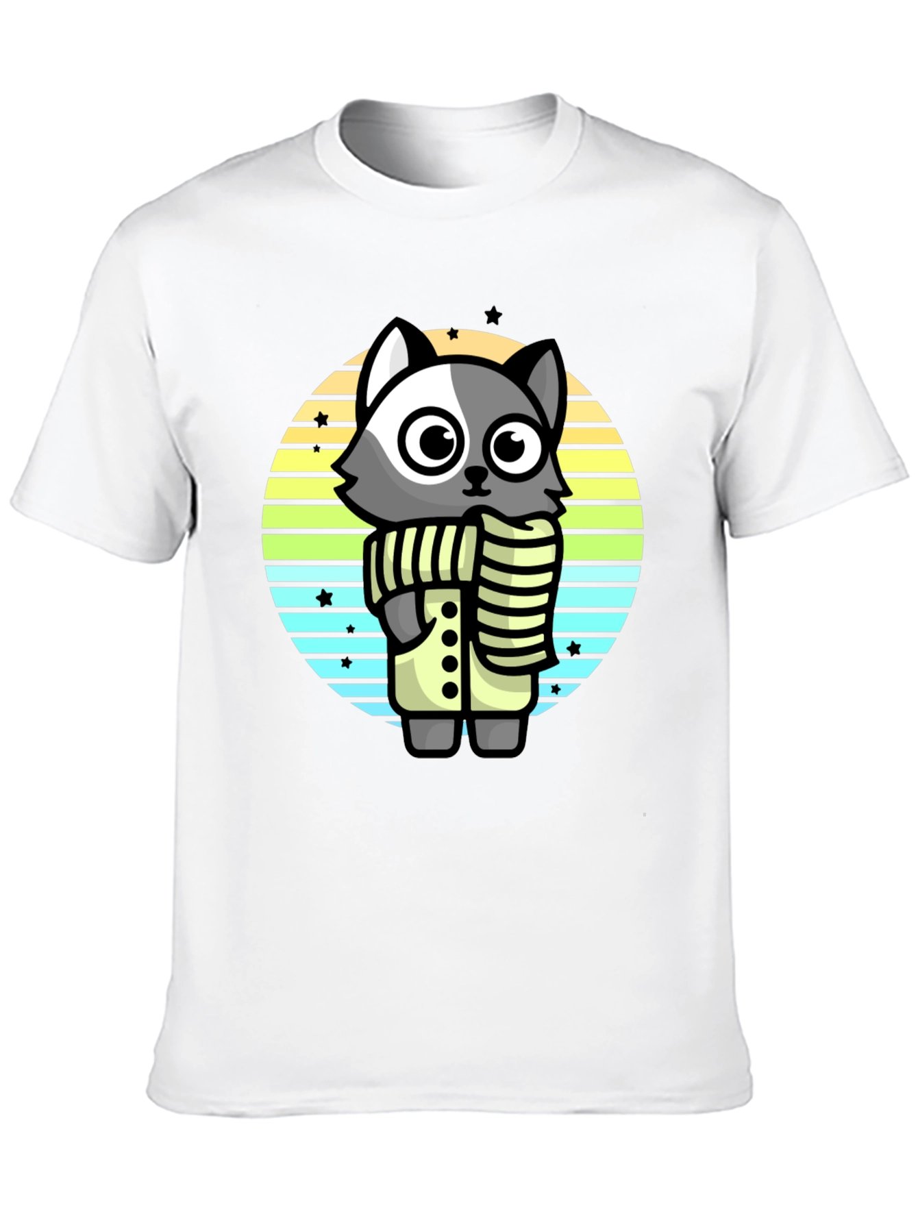 Black Cute Raccoon T-Shirt - Stylish Cartoon Design view 10