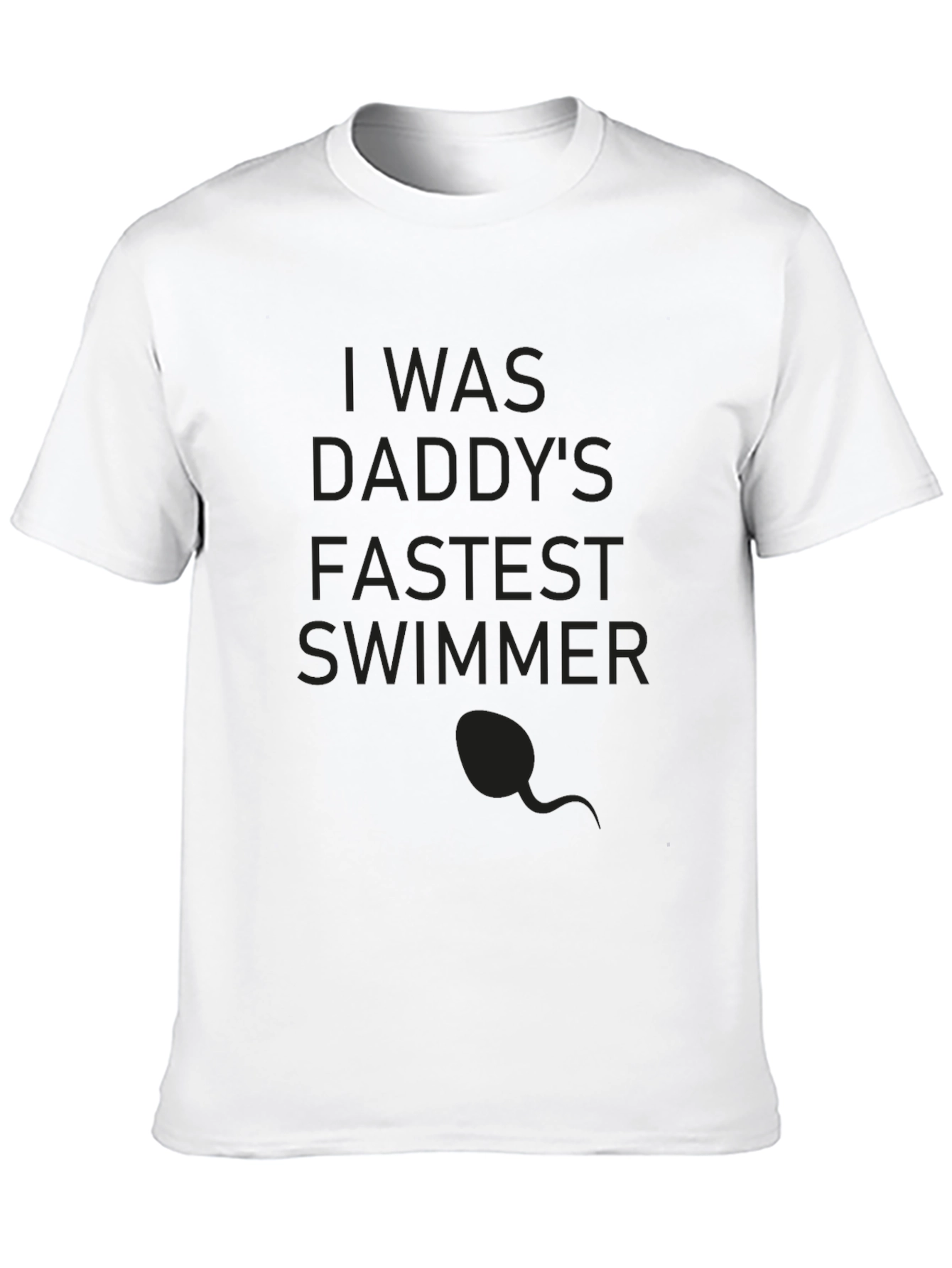Black Daddy's Fastest Swimmer Tee - Funny Novelty Shirt view 10