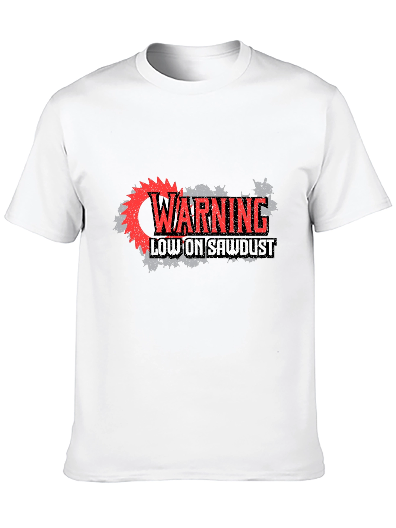 Black Warning Low on Sawdust Graphic Tee - Black view 10