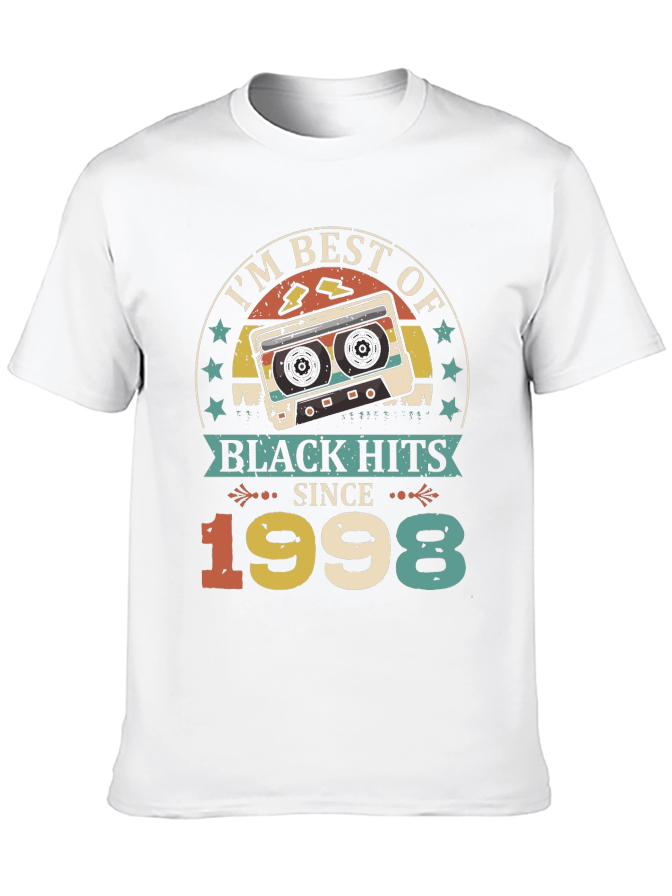 Black Best of Black Hits Since 1998 Cassette Tape T-Shirt view 10
