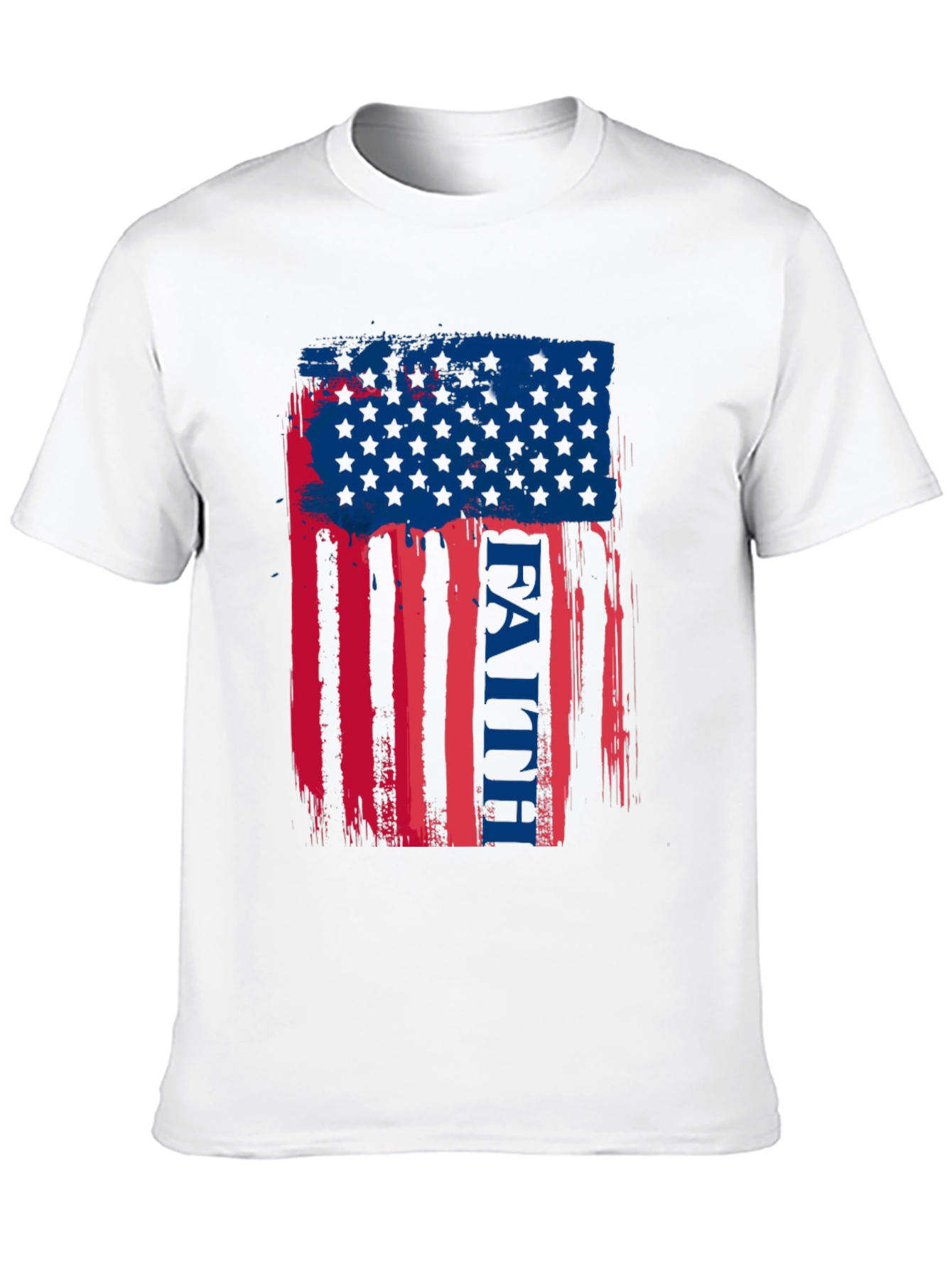 Black Faith American Flag Graphic T-Shirt view 10