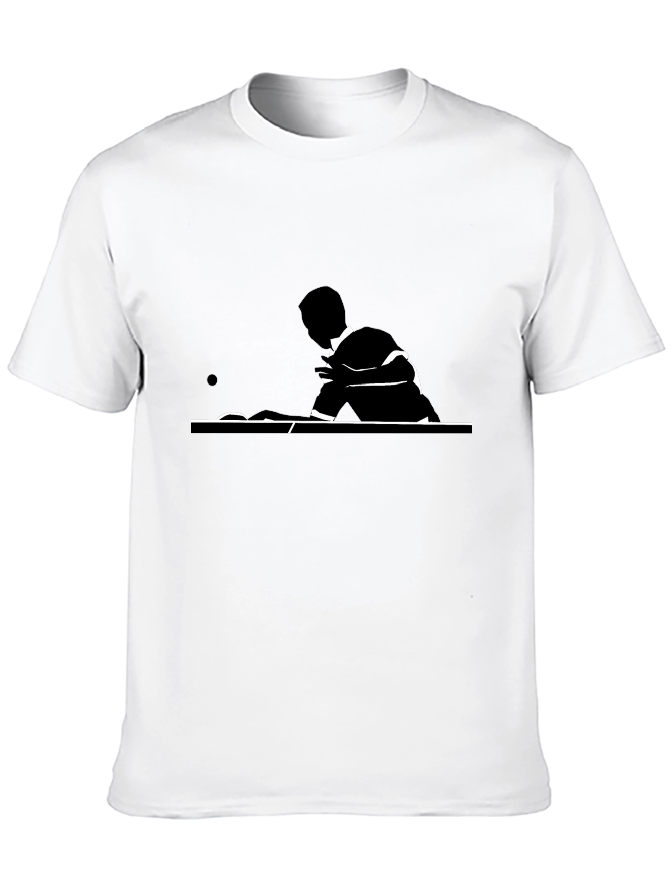 Black Billiards Player Graphic Tee - Black Cotton T-Shirt view 10