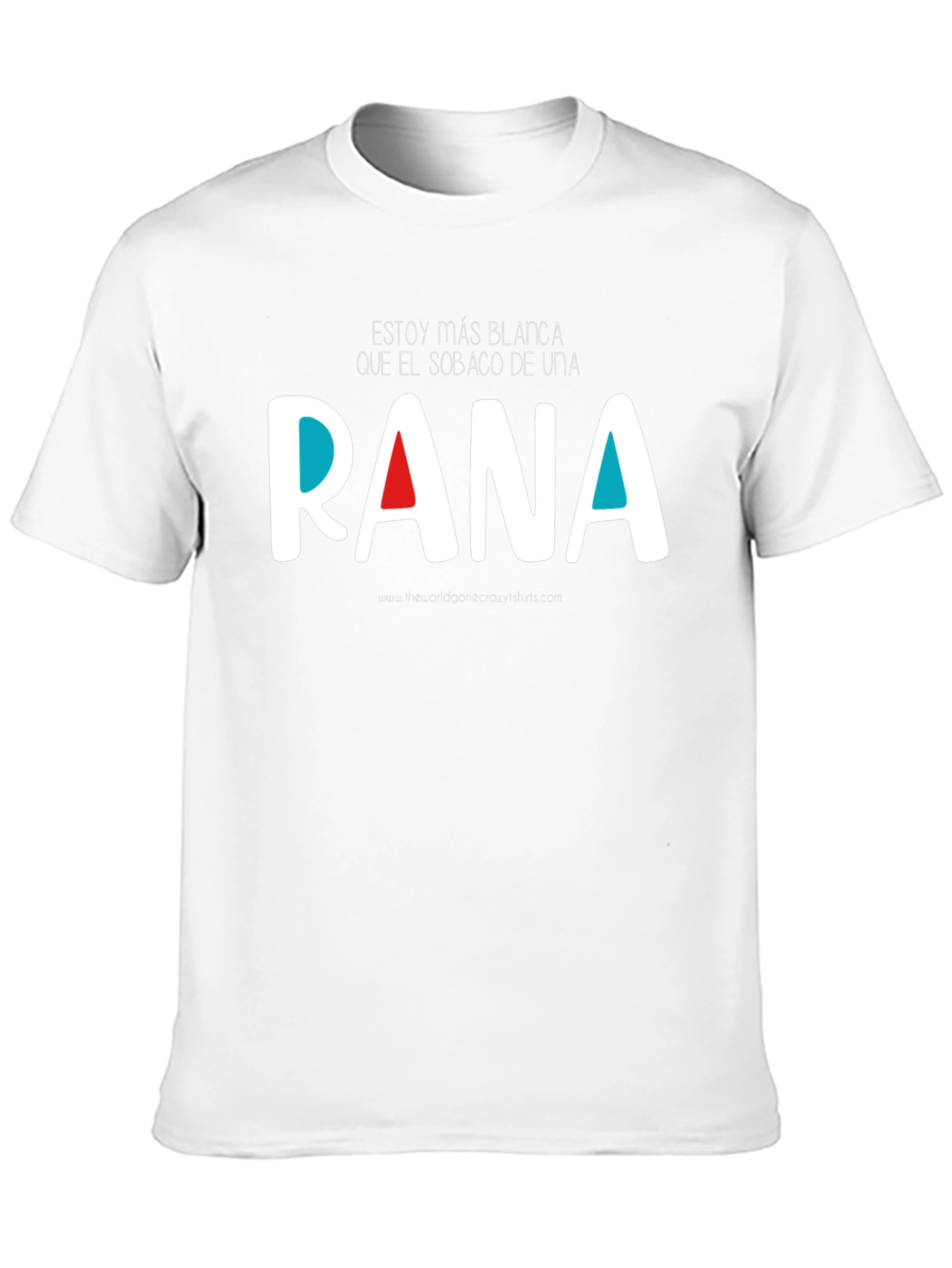 Black Funny Graphic T-Shirt - "Estoy Más Blanca" view 10