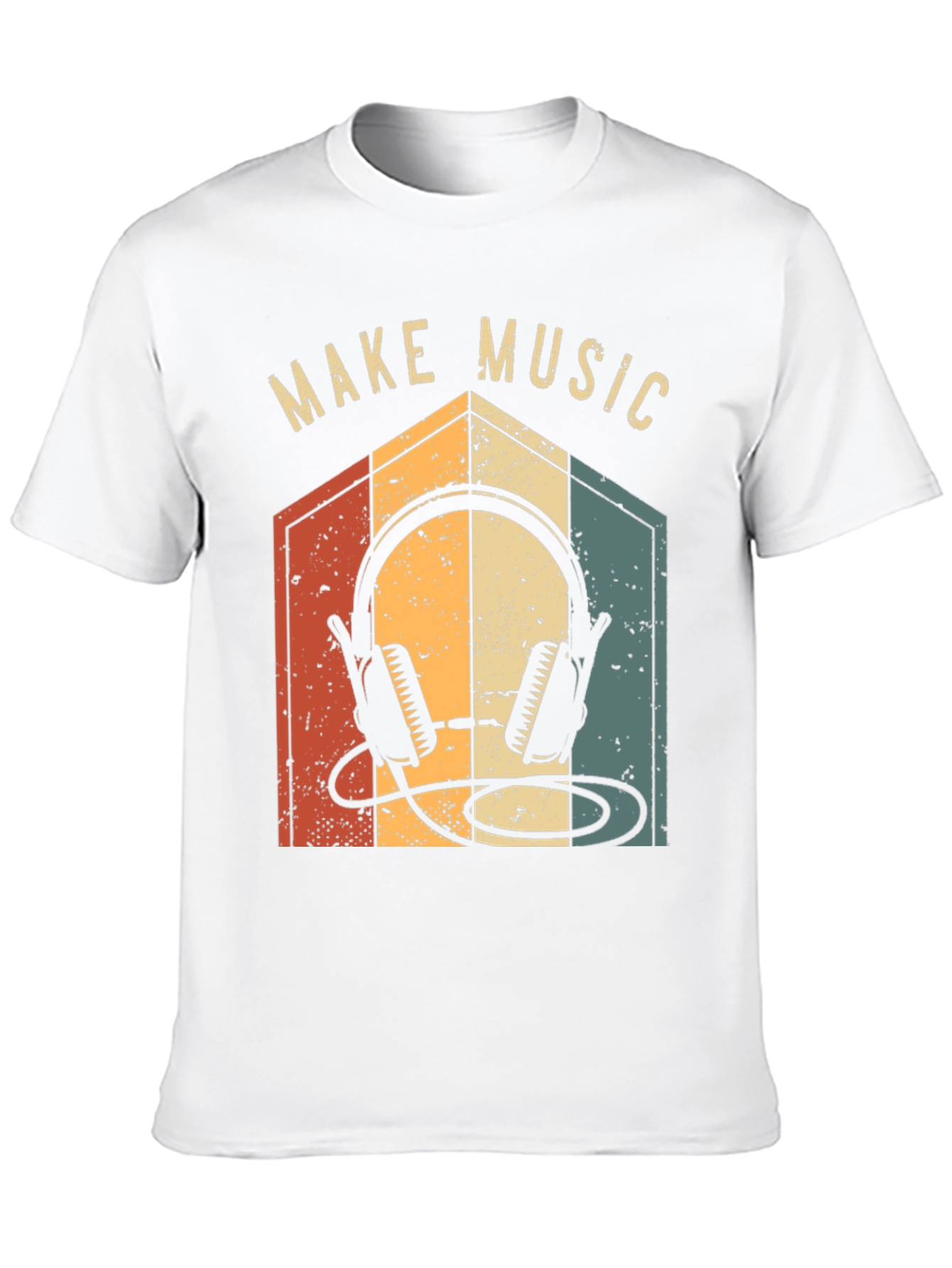 Black Make Music Retro Graphic Tee view 10