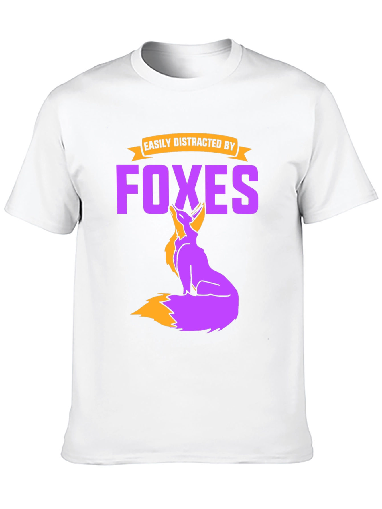 Black Easily Distracted By Foxes Graphic T-Shirt view 10