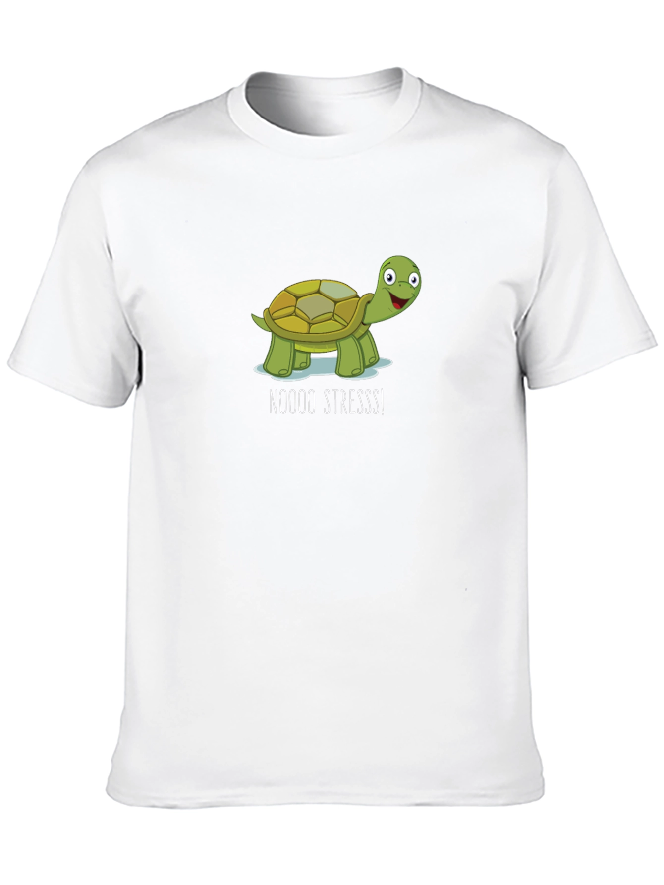 Black No Stress Turtle Black T-Shirt view 10