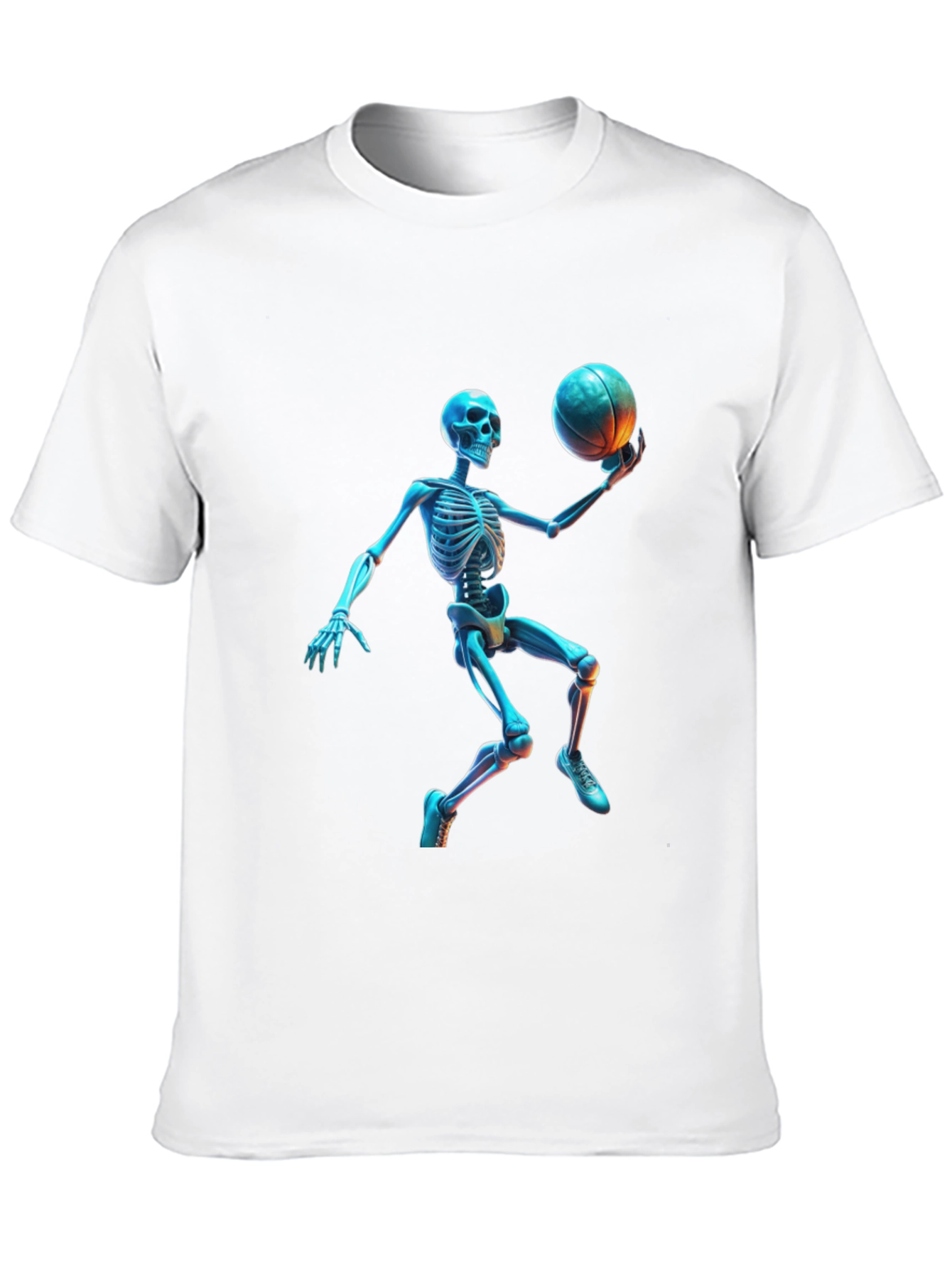 Black Skeleton Basketball Graphic Tee - Cool & Unique Design view 10