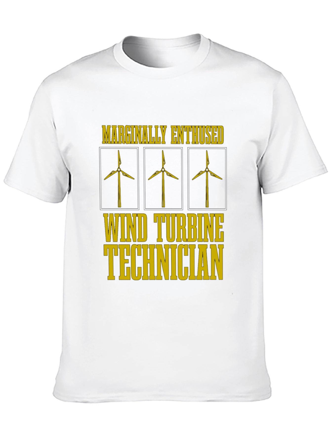 Black Marginally Enthused Wind Turbine Technician T-Shirt view 10