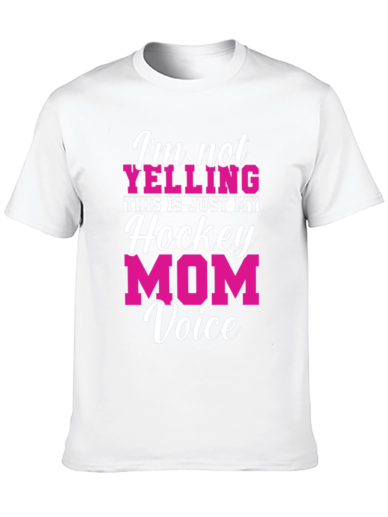 Black Hockey Mom Voice T-Shirt - Funny Graphic Tee view 10