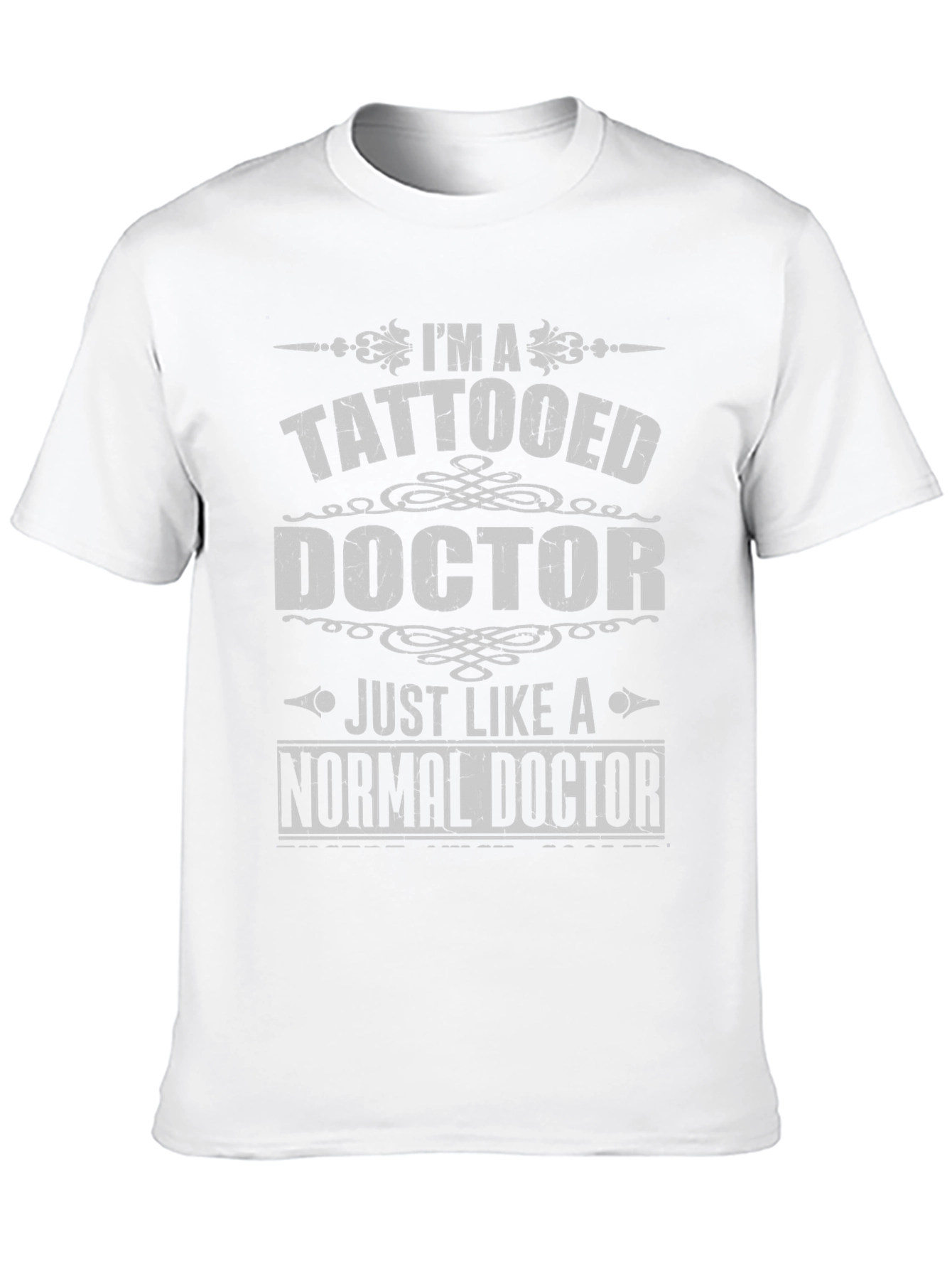 Black Tattooed Doctor T-Shirt - Novelty Graphic Tee view 10