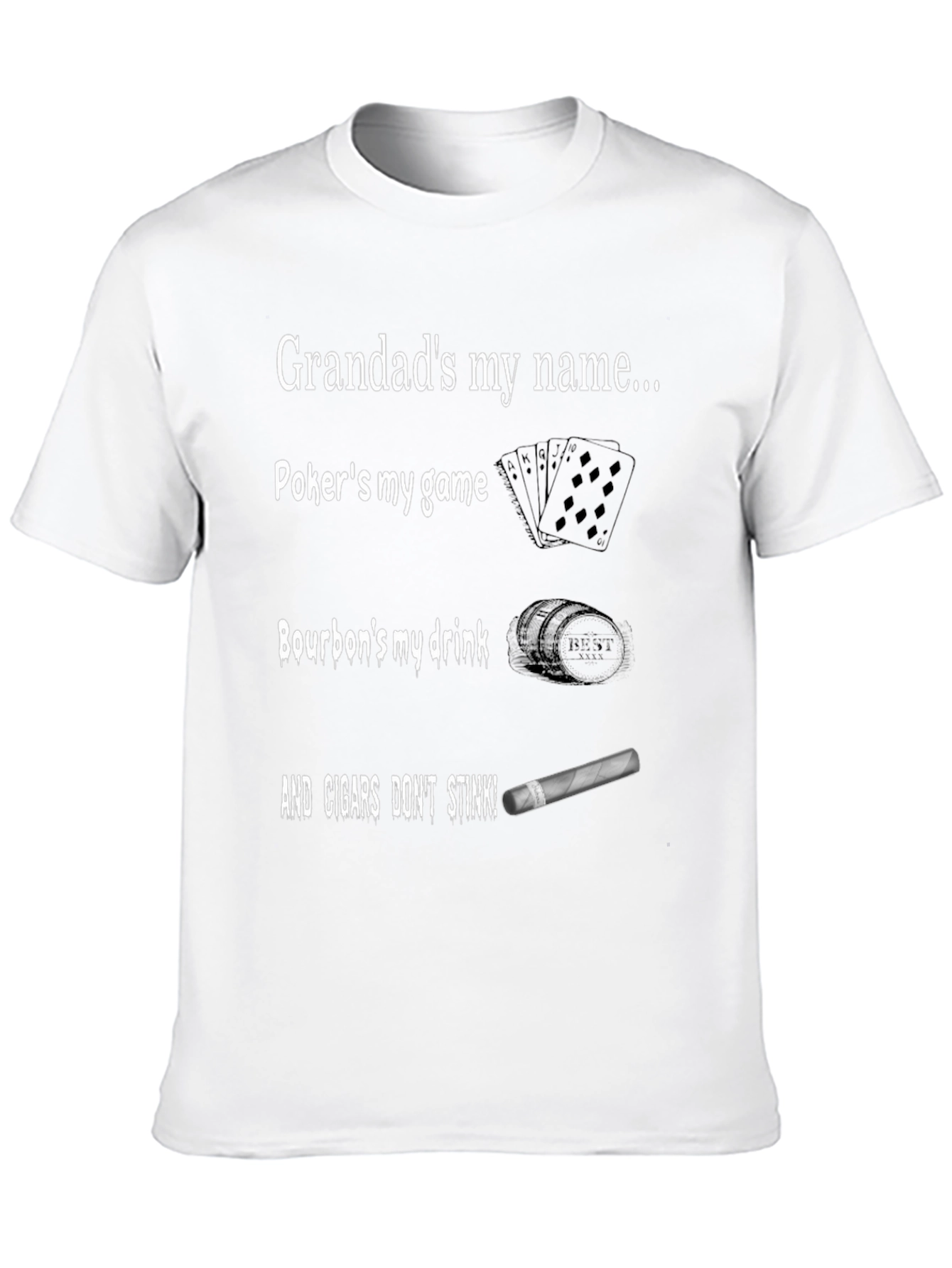 Black Grandad's Poker, Bourbon & Cigar T-Shirt view 10