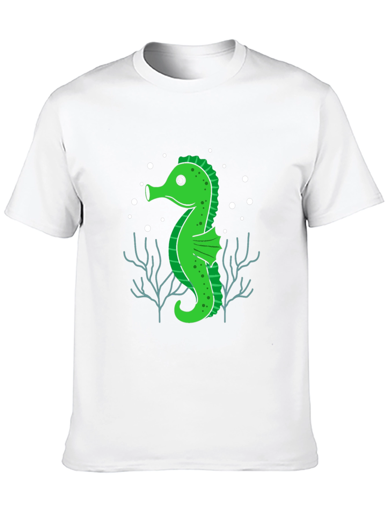 Black Seahorse Graphic Tee - Black Cotton T-Shirt view 10