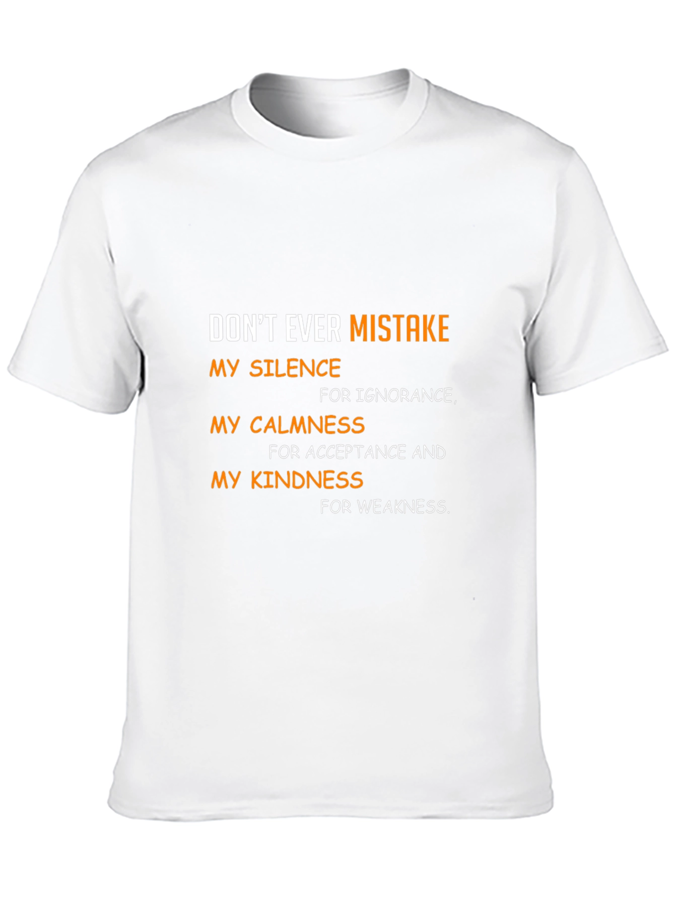 Black Men's Black T-Shirt - Don't Mistake My Silence view 10