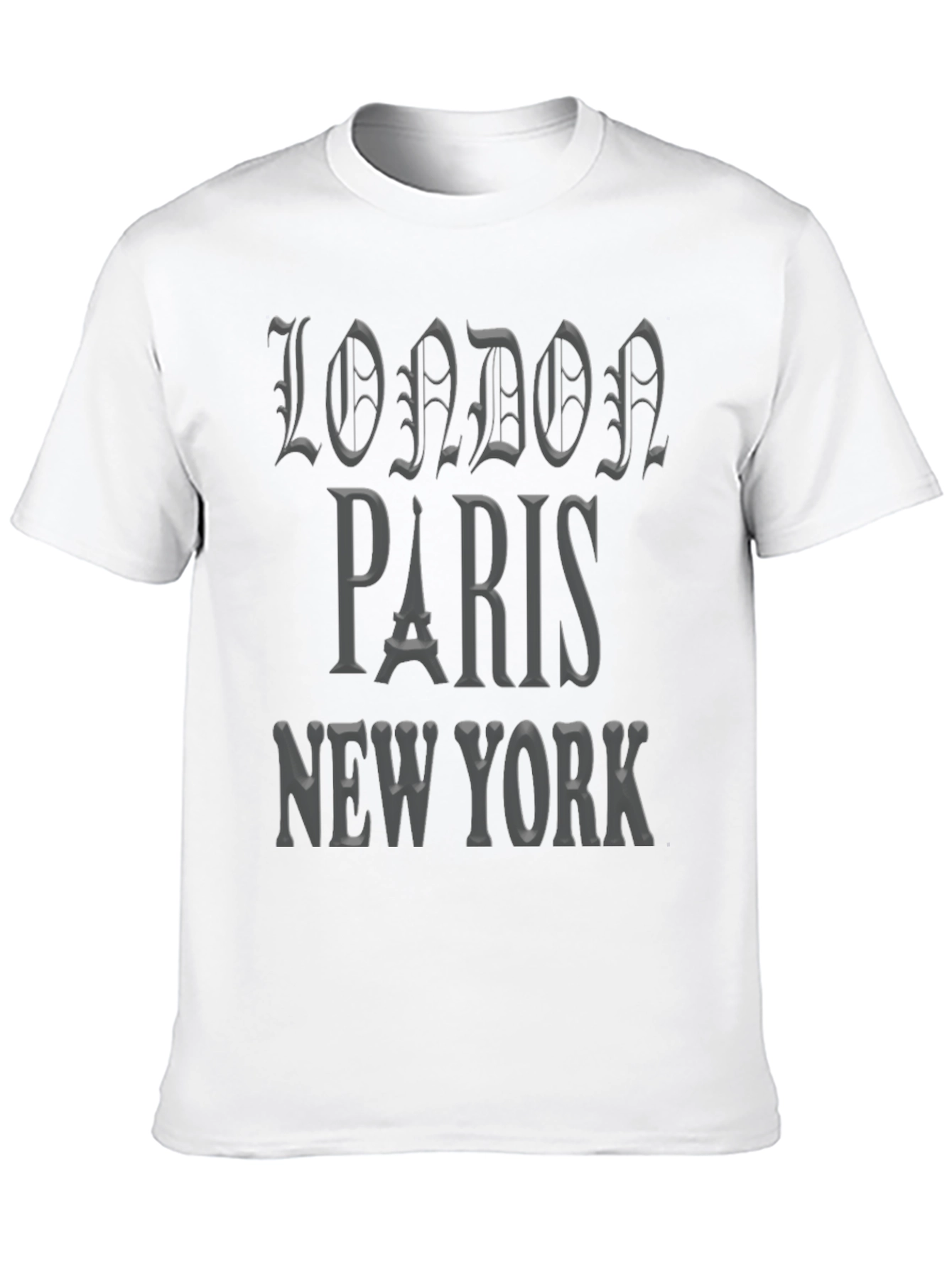 Black London Paris New York Graphic Tee view 10
