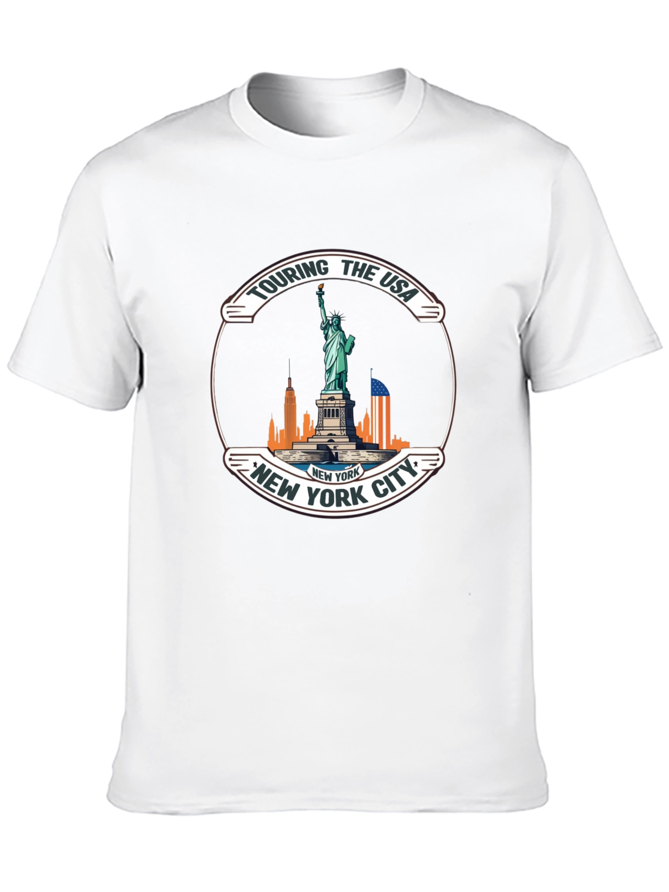 Black New York City USA Souvenir T-Shirt view 10