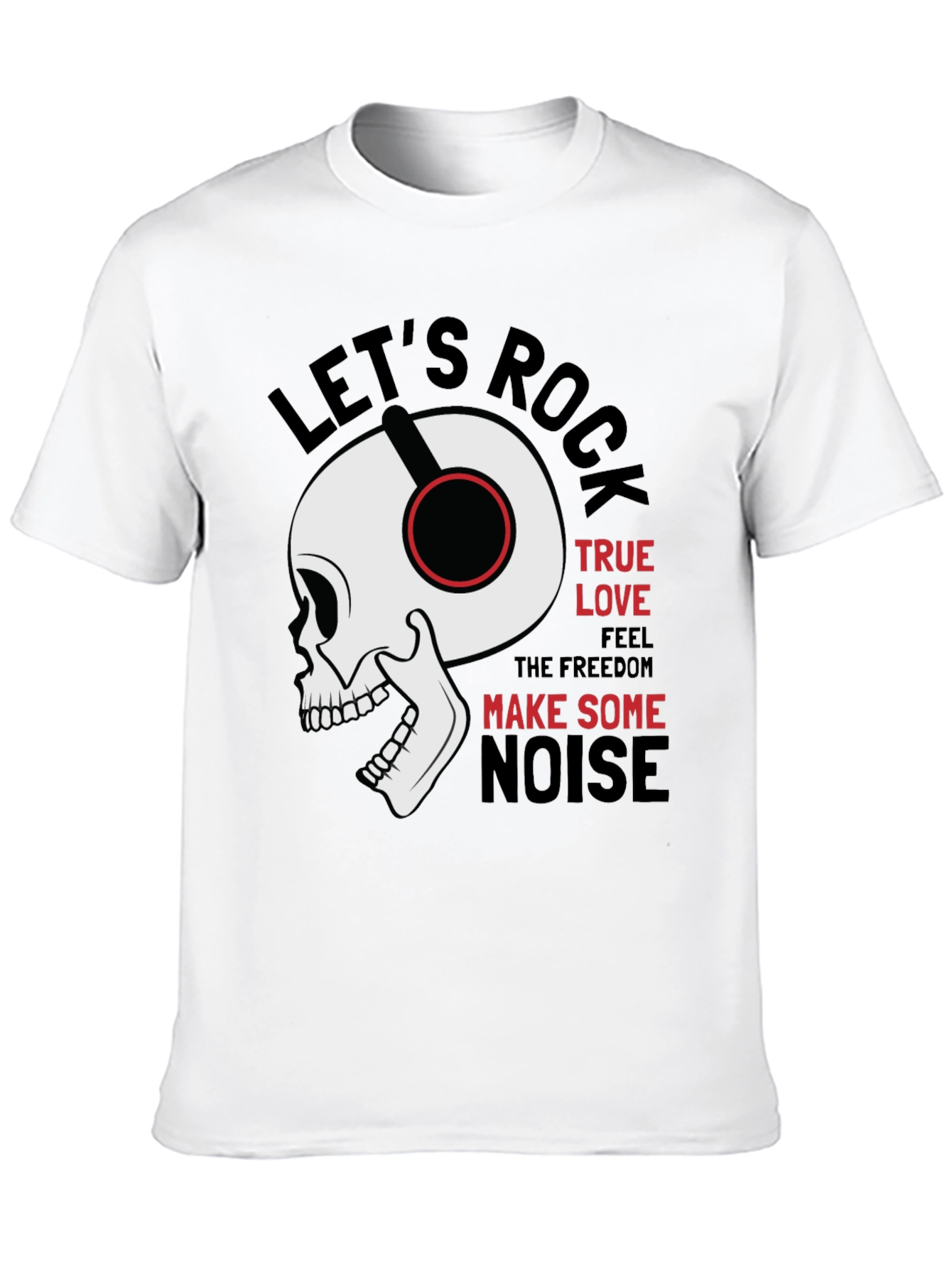 Black Rock Music Graphic Tee - Skull with Headphones view 10