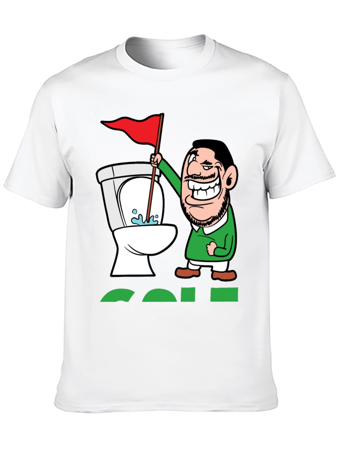 Black Toilet Humor Golf Tee view 10