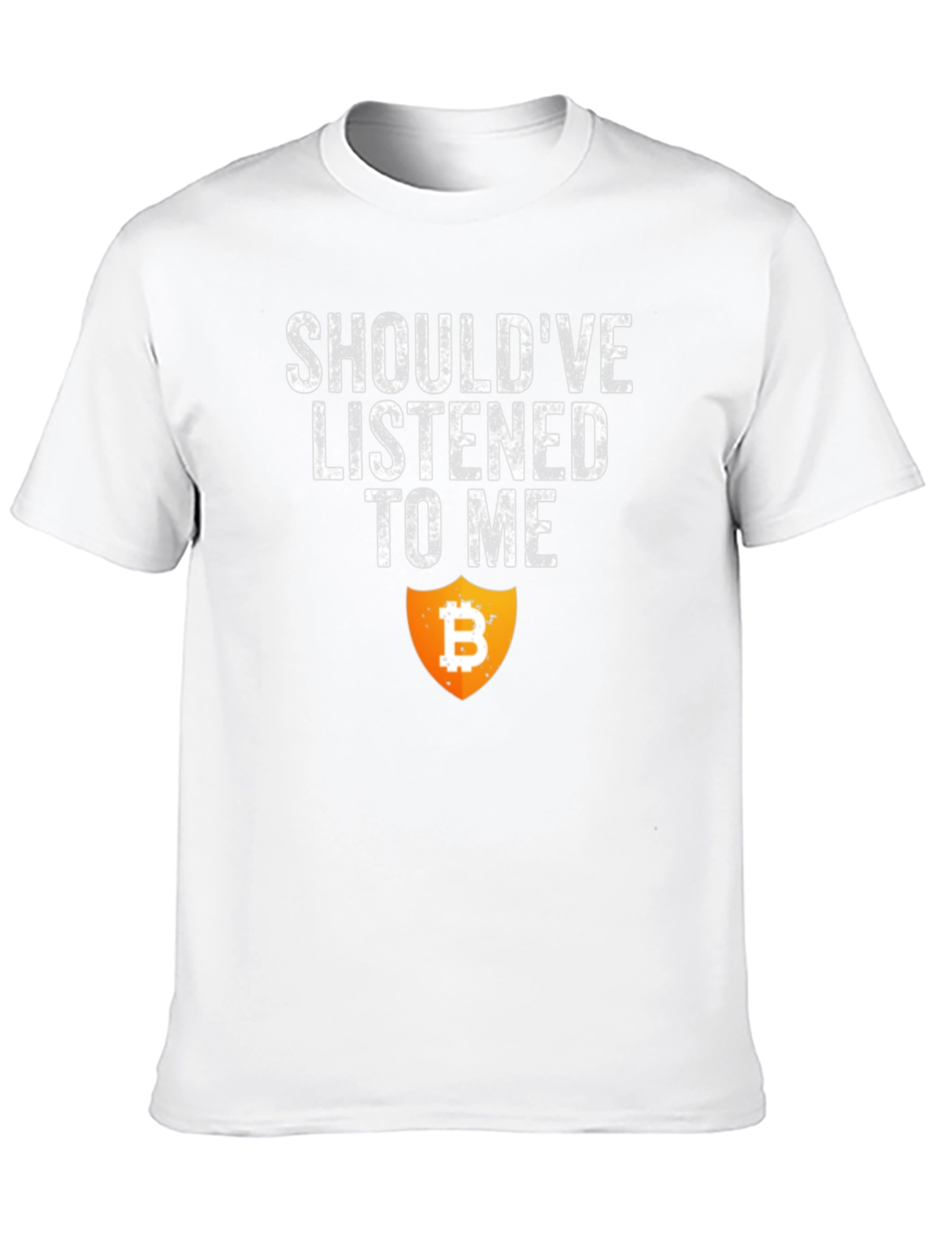 Black Bitcoin Crypto T-Shirt - Should've Listened view 10