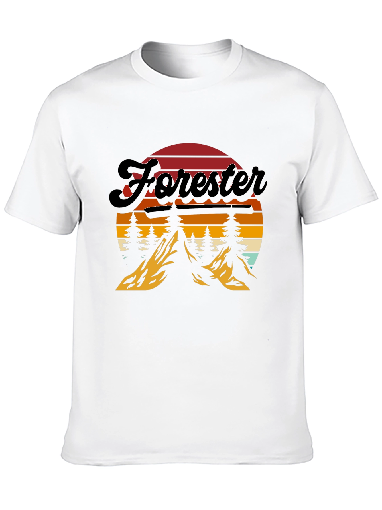 Black Forester Retro Sunset T-Shirt - Nature Inspired Design view 10