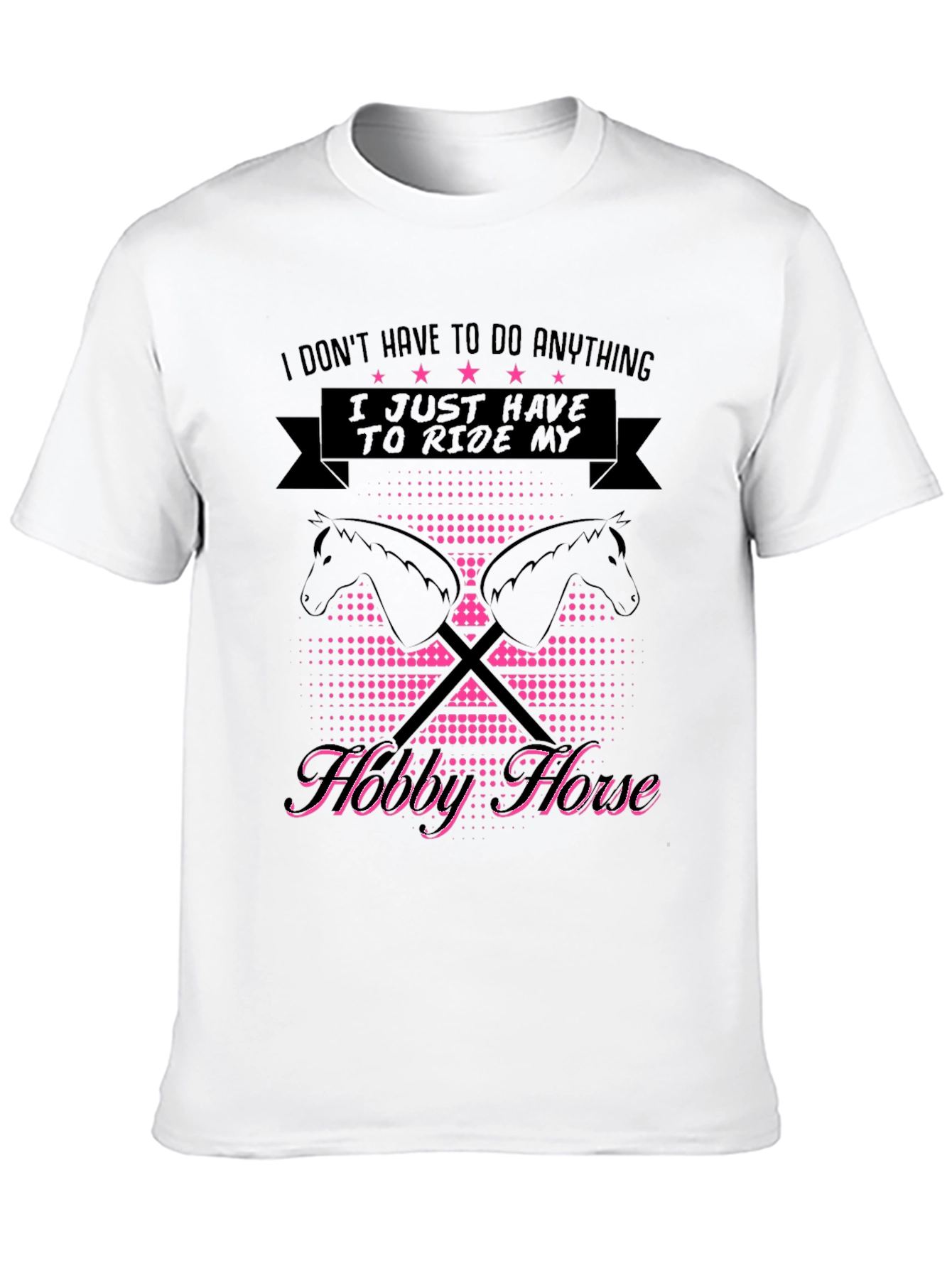 Black Hobby Horse T-Shirt: Ride Your Passion view 10