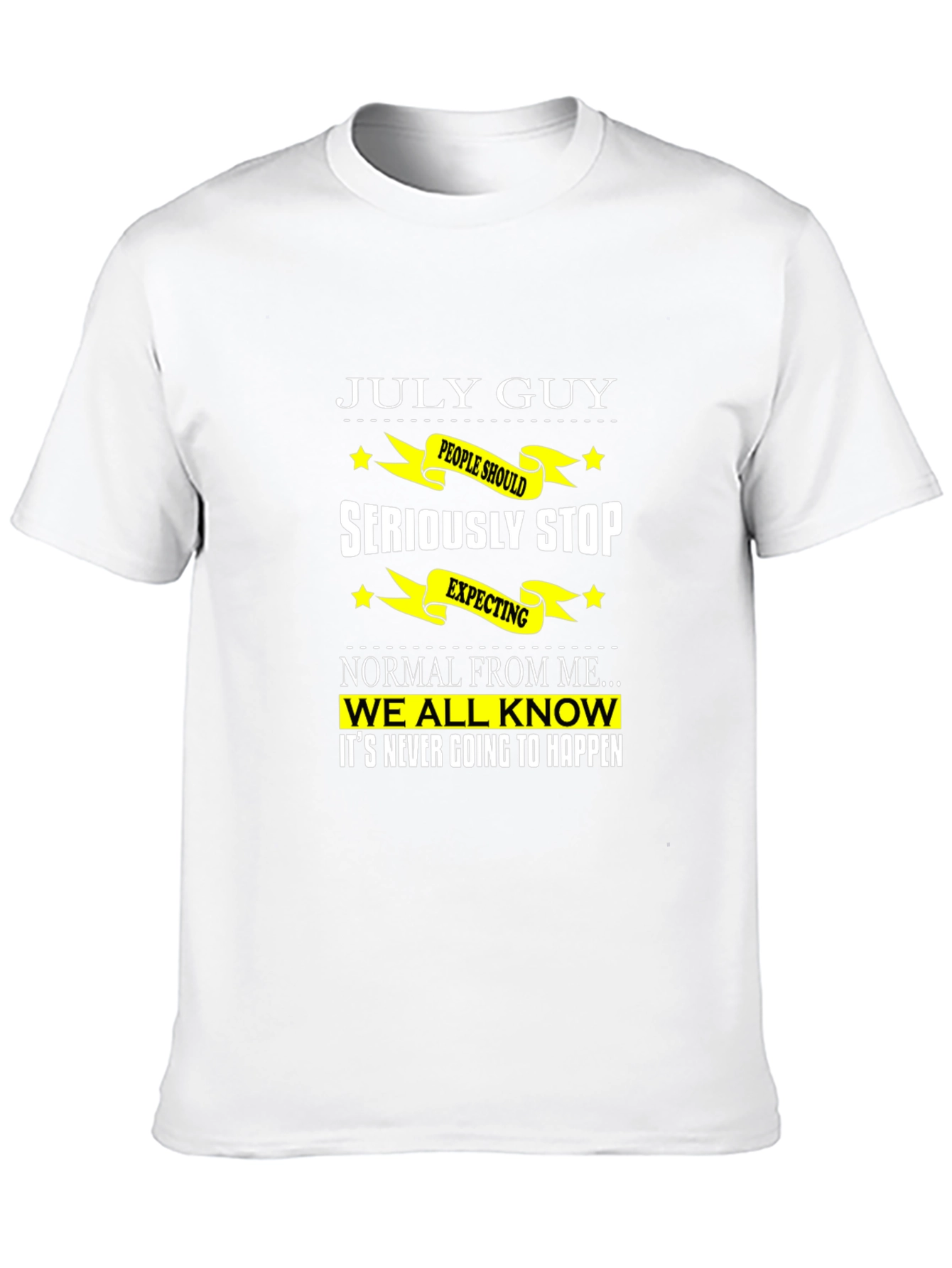 Black July Guy Graphic T-Shirt - Sarcastic Birthday Tee view 10