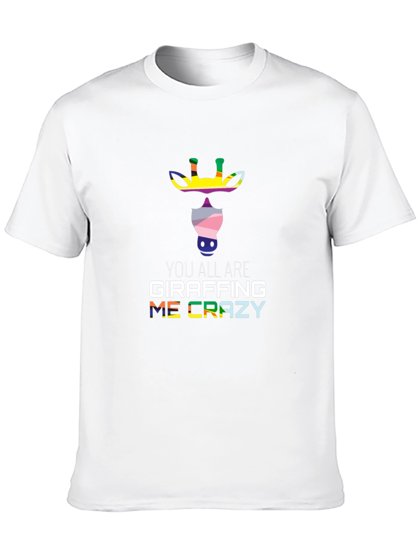 Black Giraffe Crazy T-Shirt: Fun, Colorful Design view 10