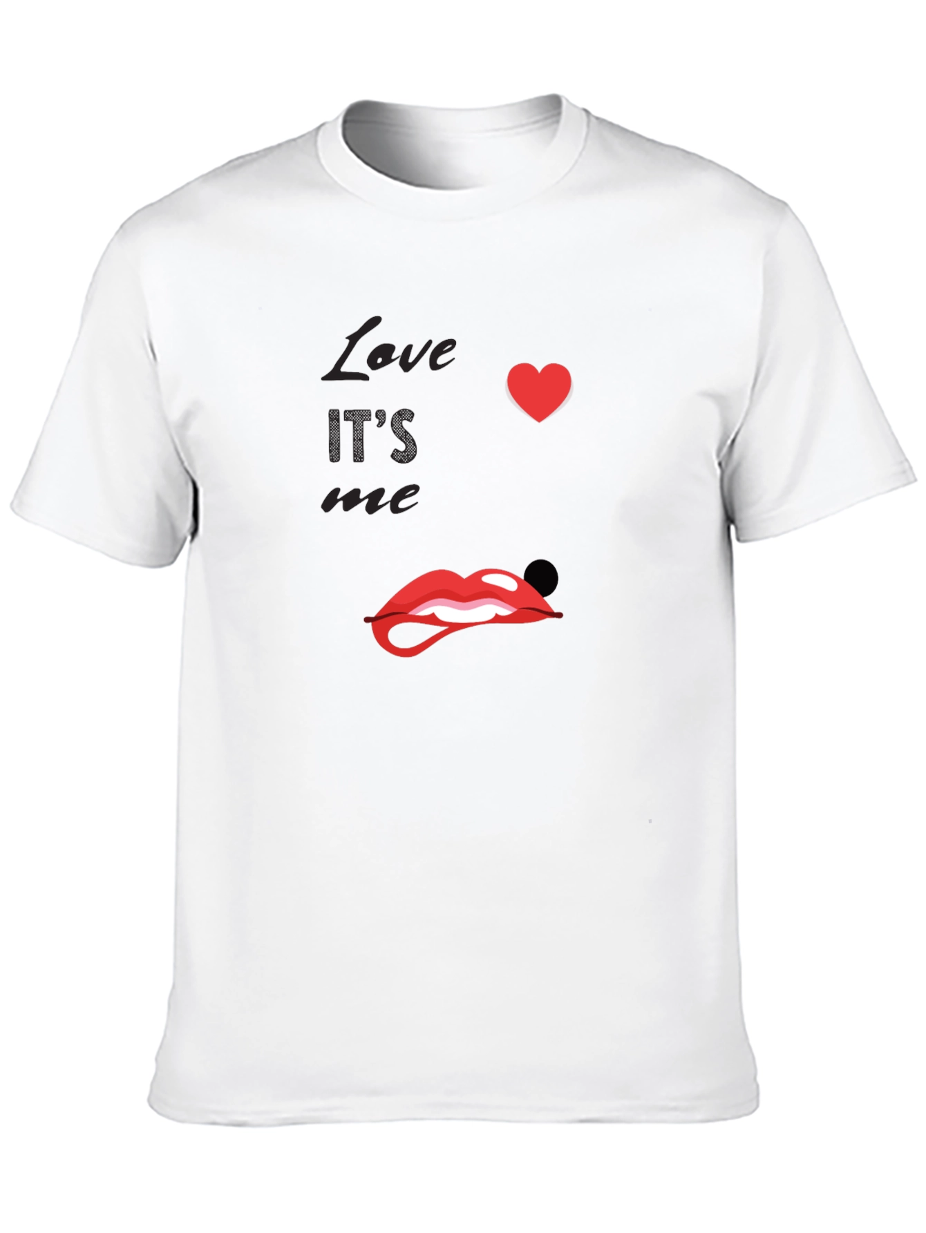 Black Love Lips Graphic Tee - Stylish Unisex T-Shirt view 10