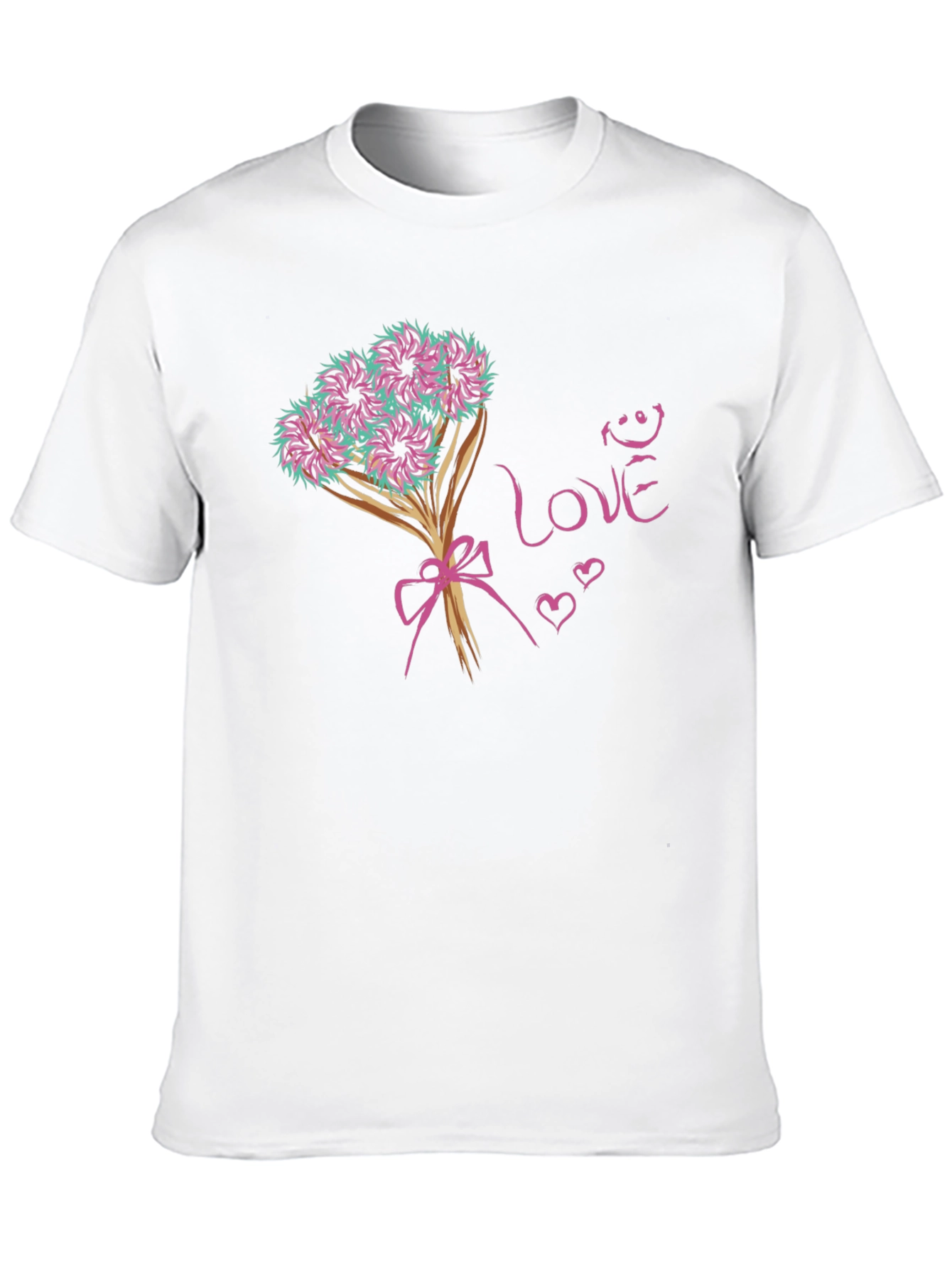 Black Love Bouquet Graphic Tee - Trendy Black T-Shirt view 10
