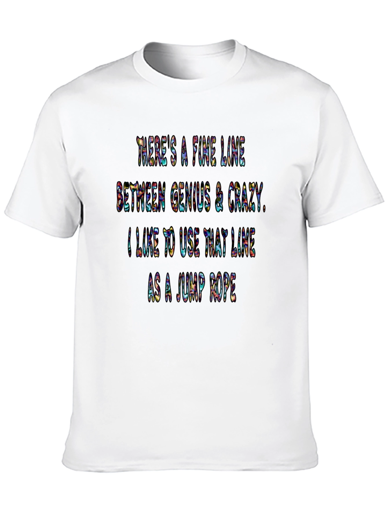 Black Genius & Crazy Graphic T-Shirt - Jump Rope Line Tee view 10