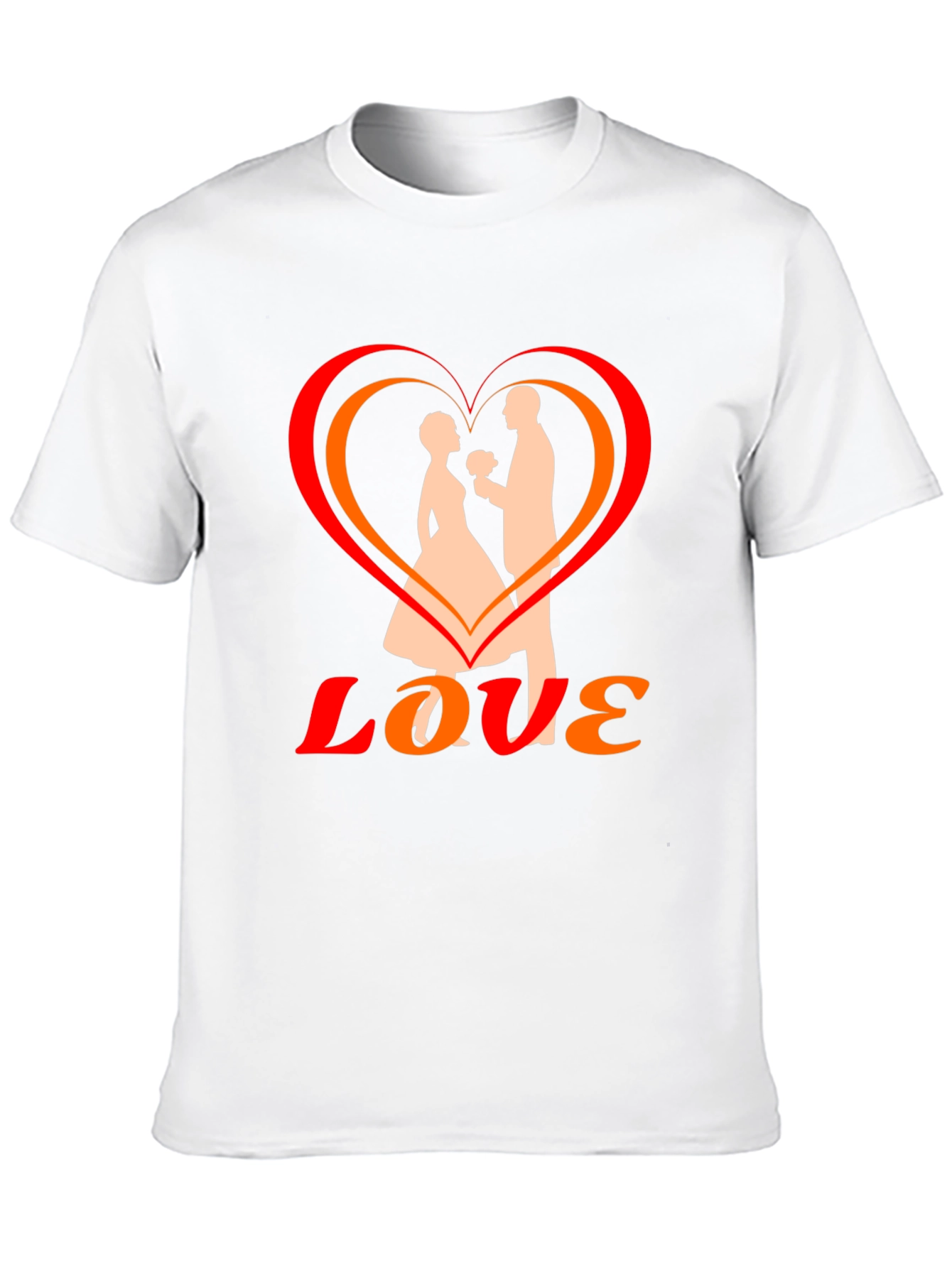 Black Love Graphic Tee - Heart Couple Design view 10