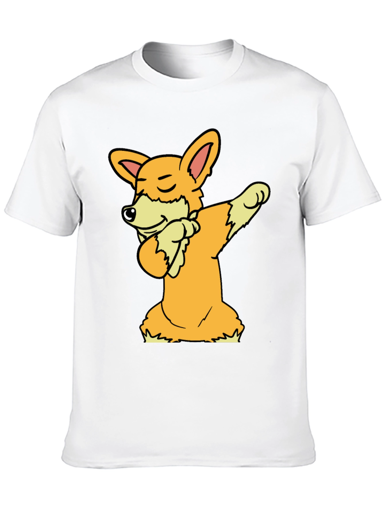 Black Dabbing Corgi Graphic Tee view 10