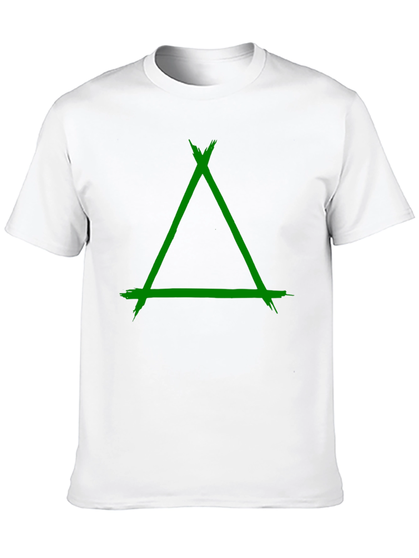 Black Edgy Triangle Graphic Tee - Cool Casual Style view 10