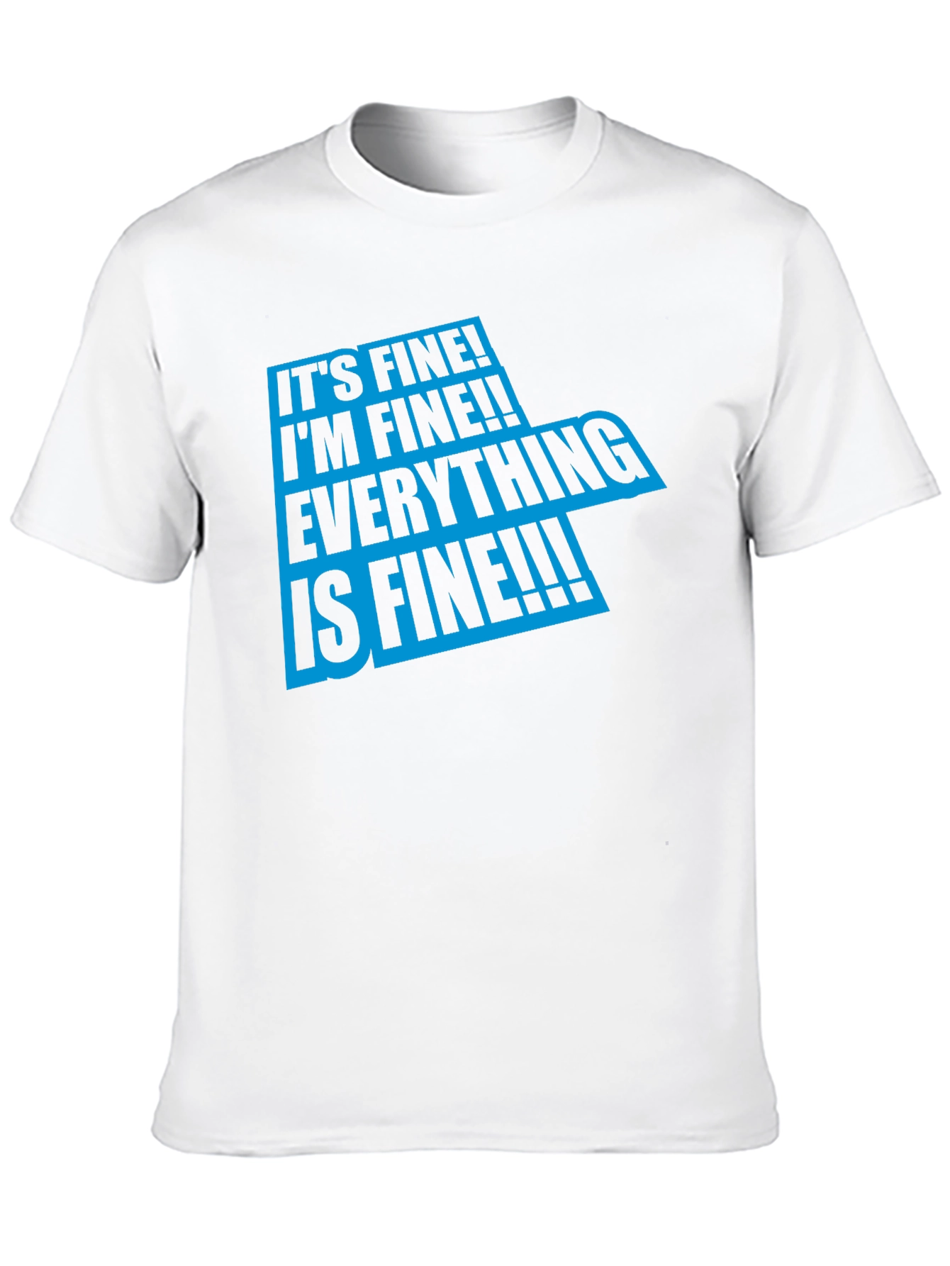 Black It's Fine Graphic T-Shirt - Comfort & Style view 10
