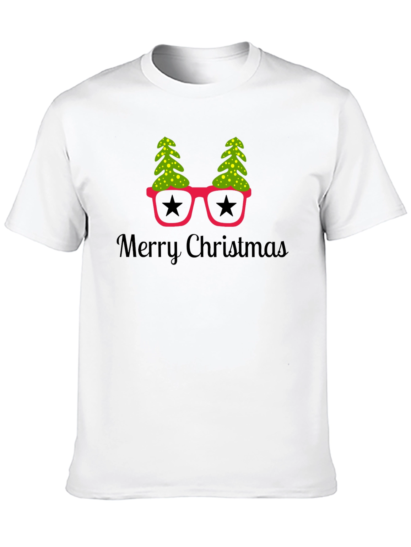 Black Festive Merry Christmas T-Shirt view 10