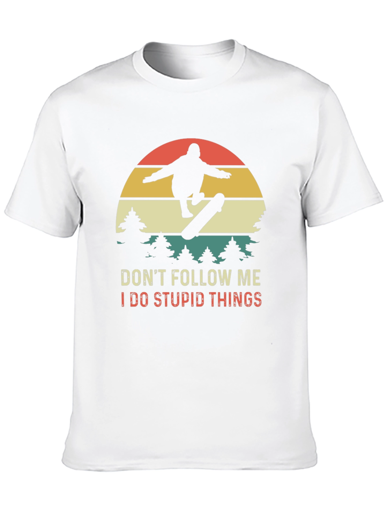 Black Skateboarder Graphic Tee - Don't Follow Me T-Shirt view 10