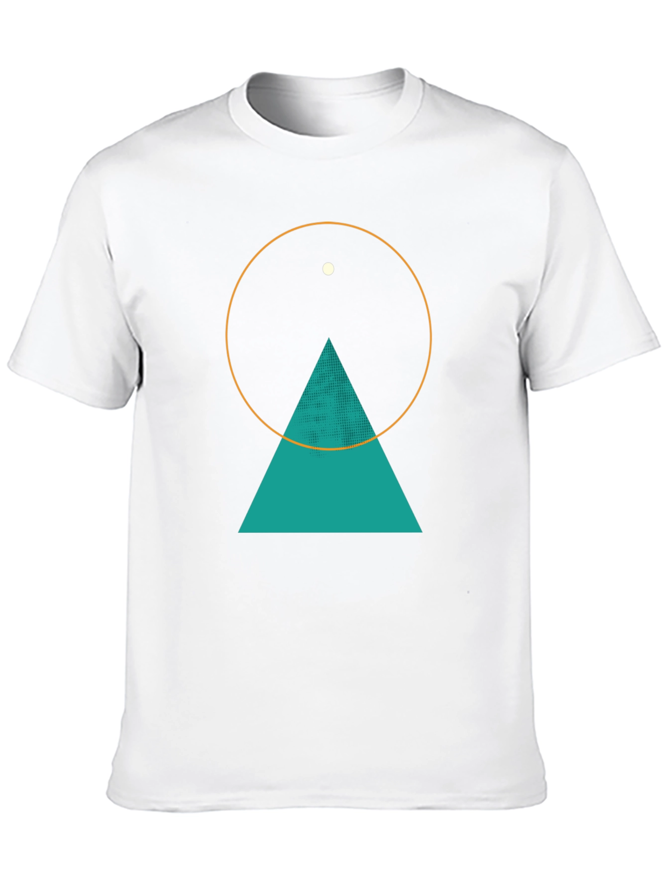 Black Geometric Graphic Tee - Circle, Triangle, & Dot Design view 10