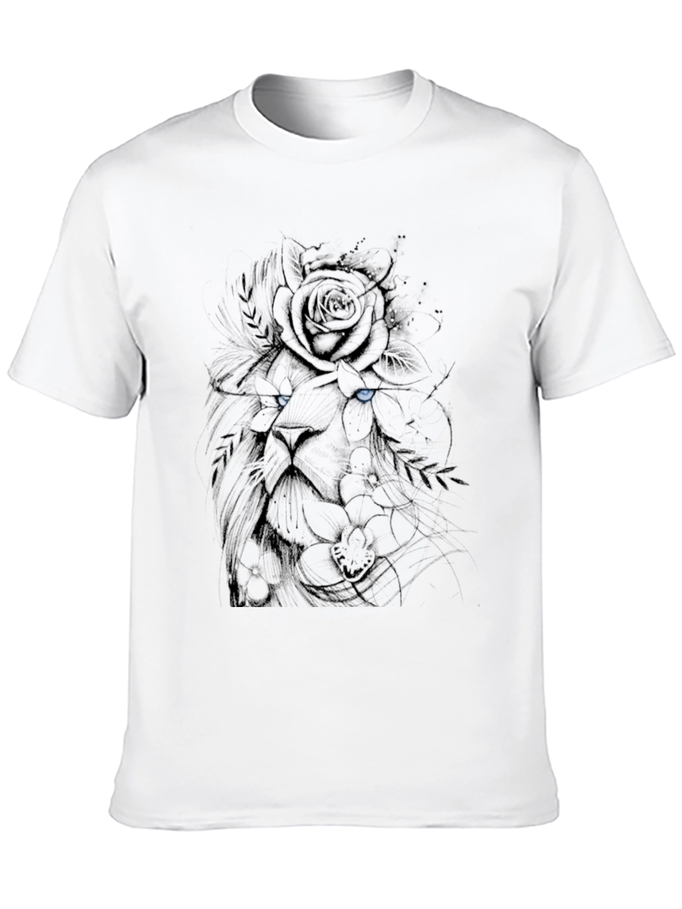 Black Lion Rose Graphic T-Shirt - Bold Streetwear view 10