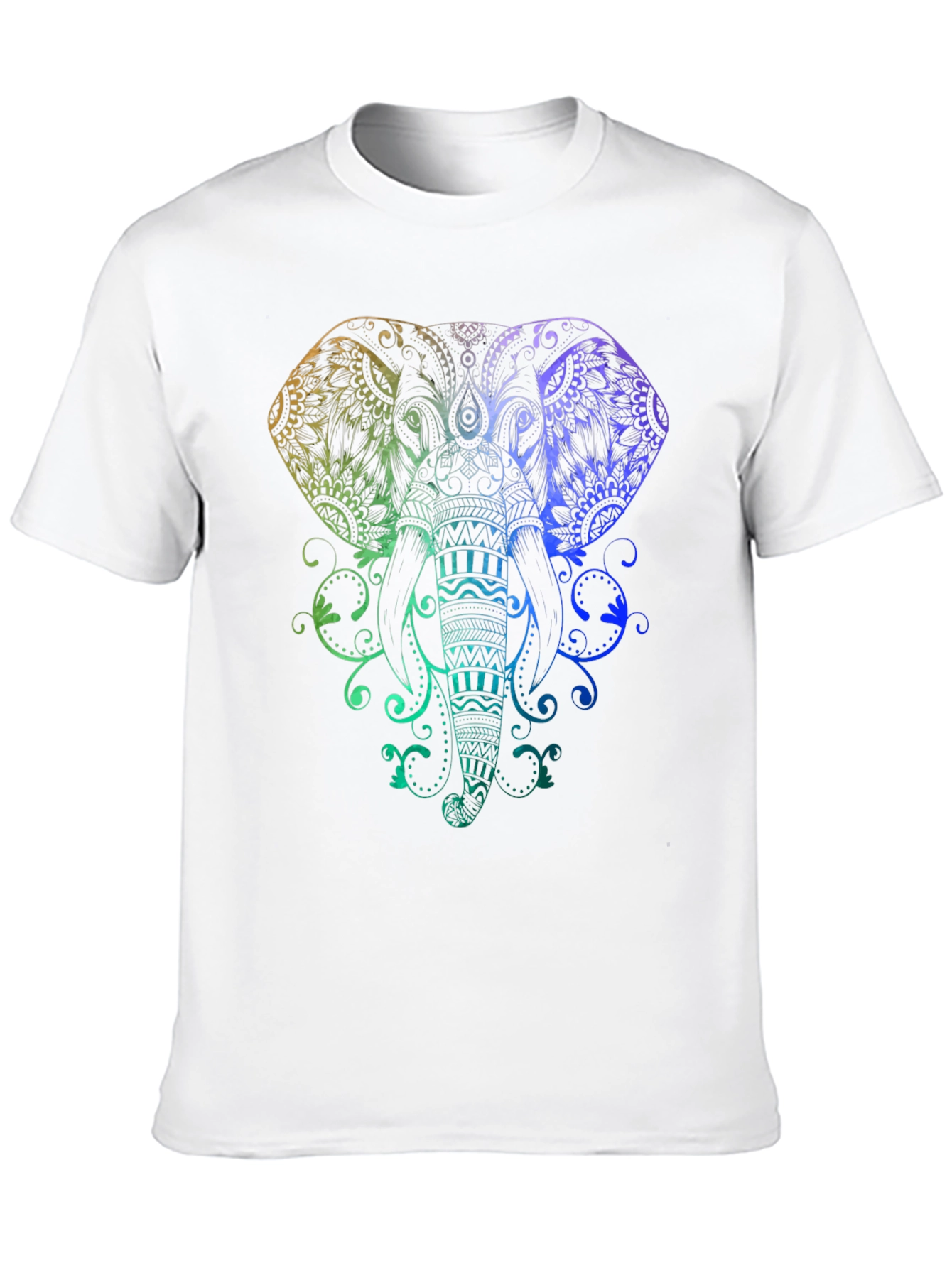Black Rainbow Elephant Graphic Tee - Black view 10