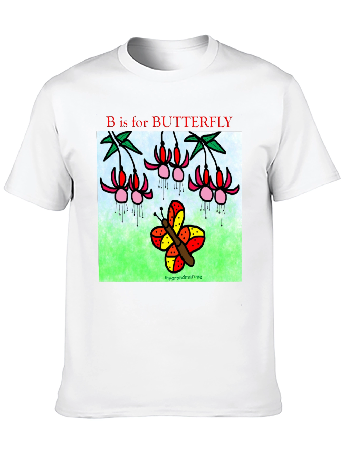 Black B is for Butterfly Graphic T-Shirt view 10