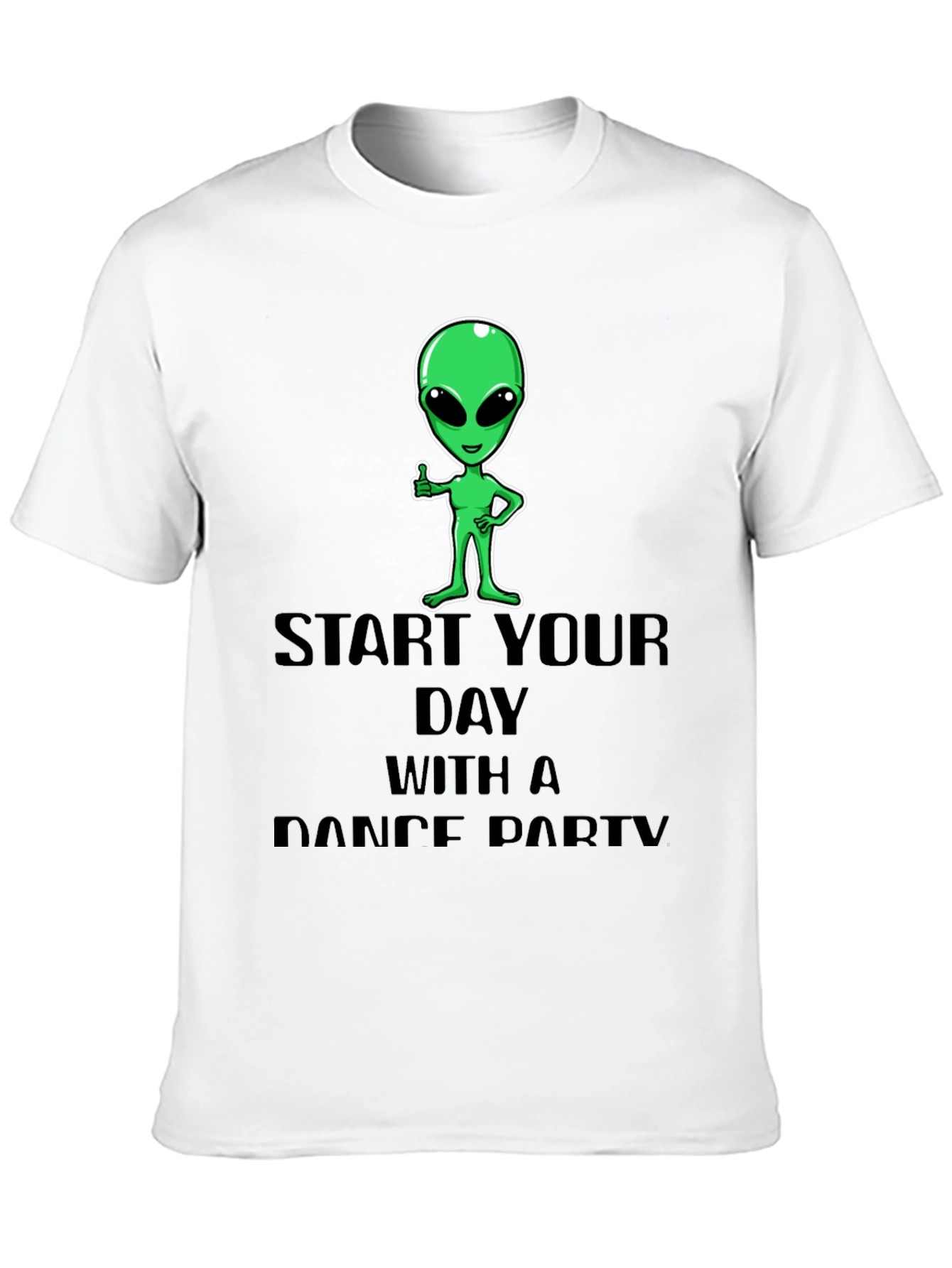 Black Alien Dance Party T-Shirt - Start Your Day Right! view 10