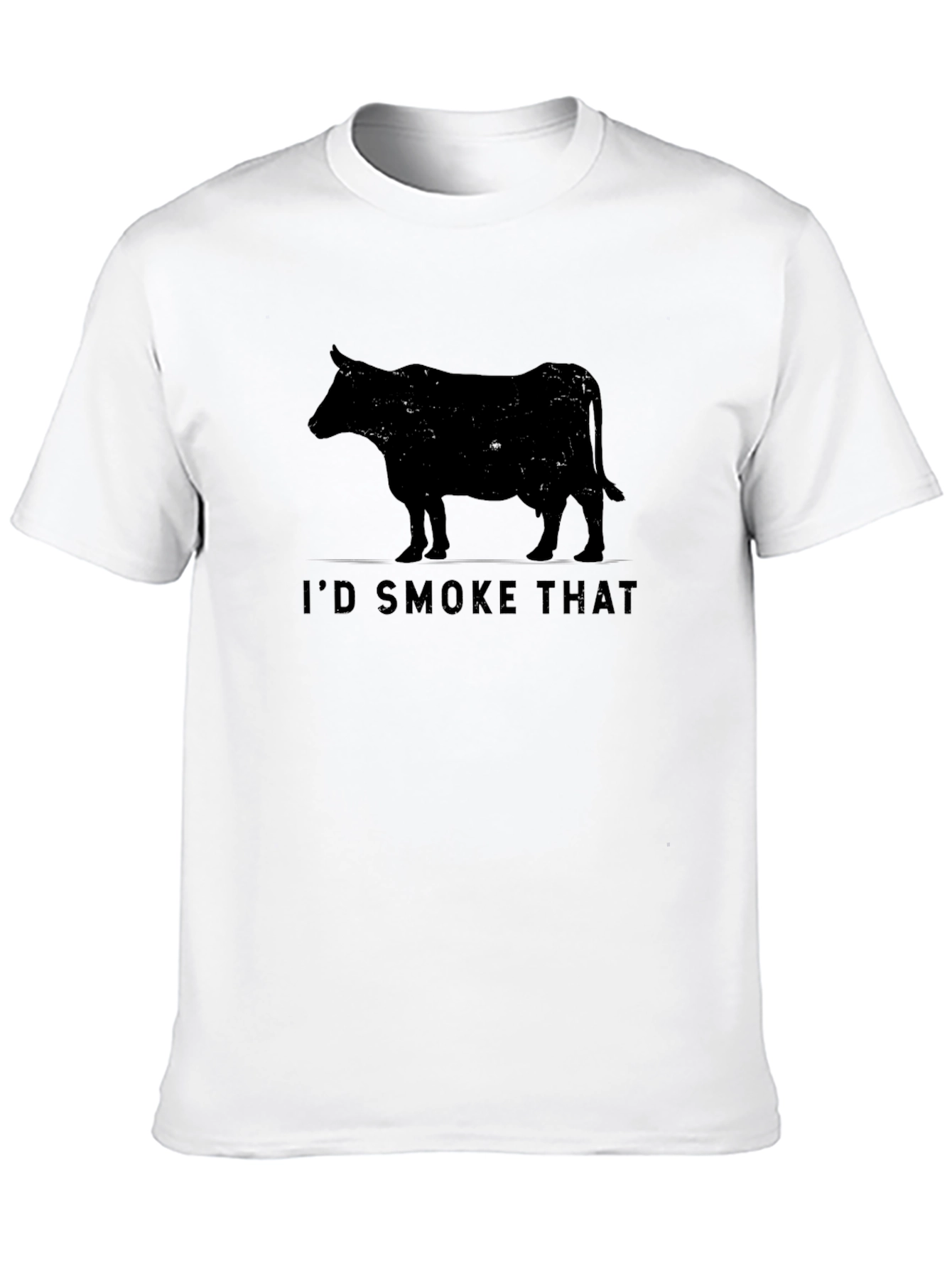 Black I'd Smoke That Cow Graphic Tee - BBQ Humor view 10