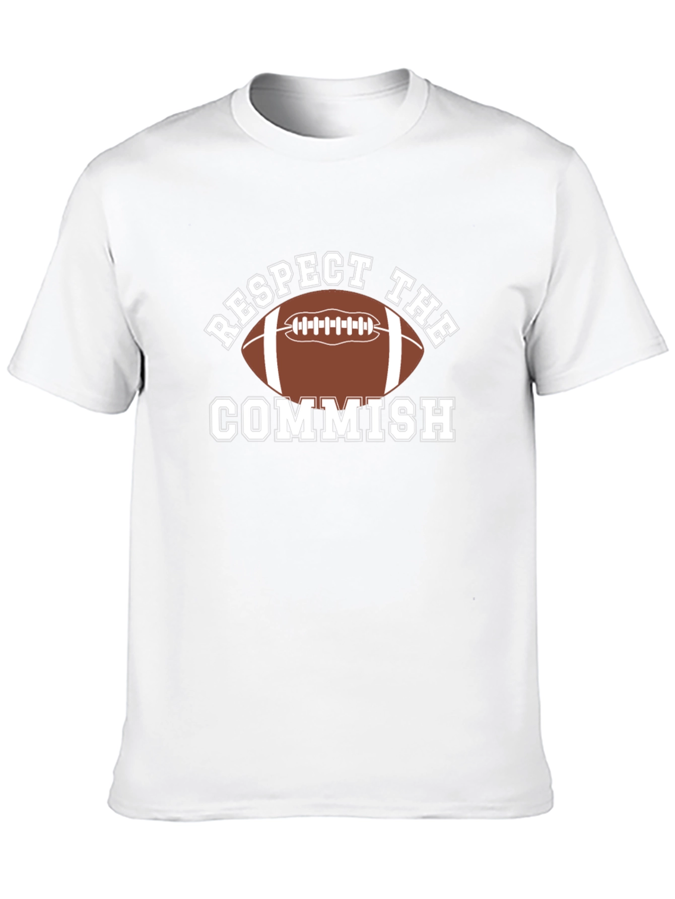 Black Respect The Commish Football T-Shirt view 10
