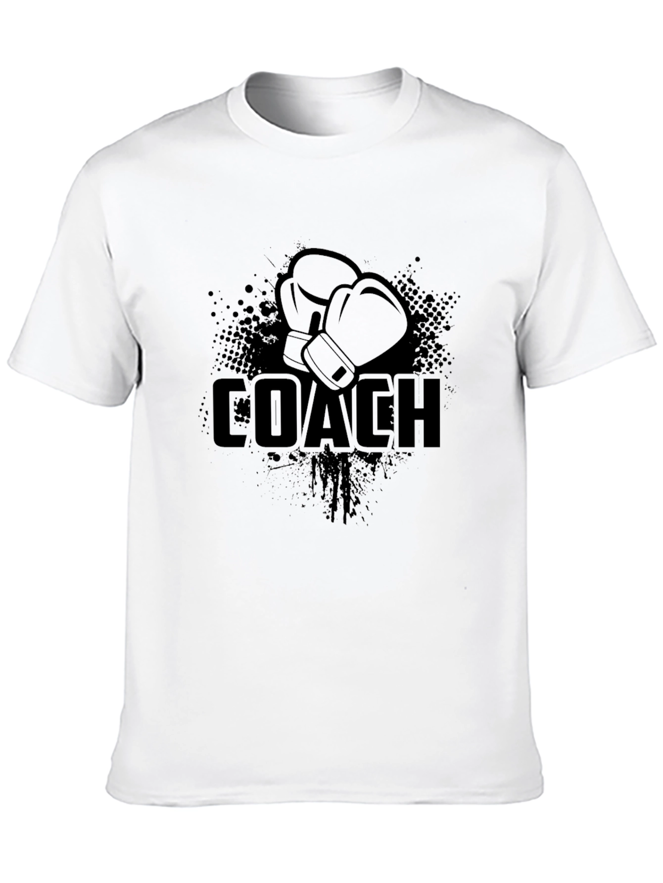 Black Boxing Coach T-Shirt - Black, Sporty Graphic Tee view 10