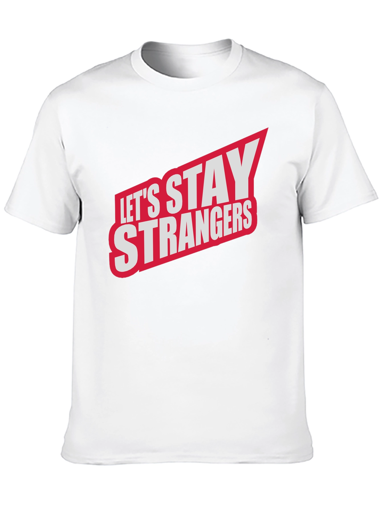 Black Let's Stay Strangers Graphic Tee - Black view 10