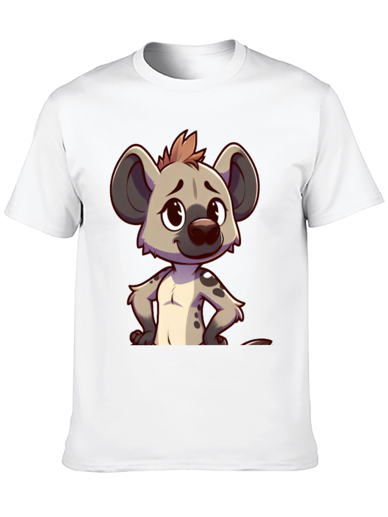 Black Cartoon Hyena Graphic Tee - Stylish Black T-Shirt view 10