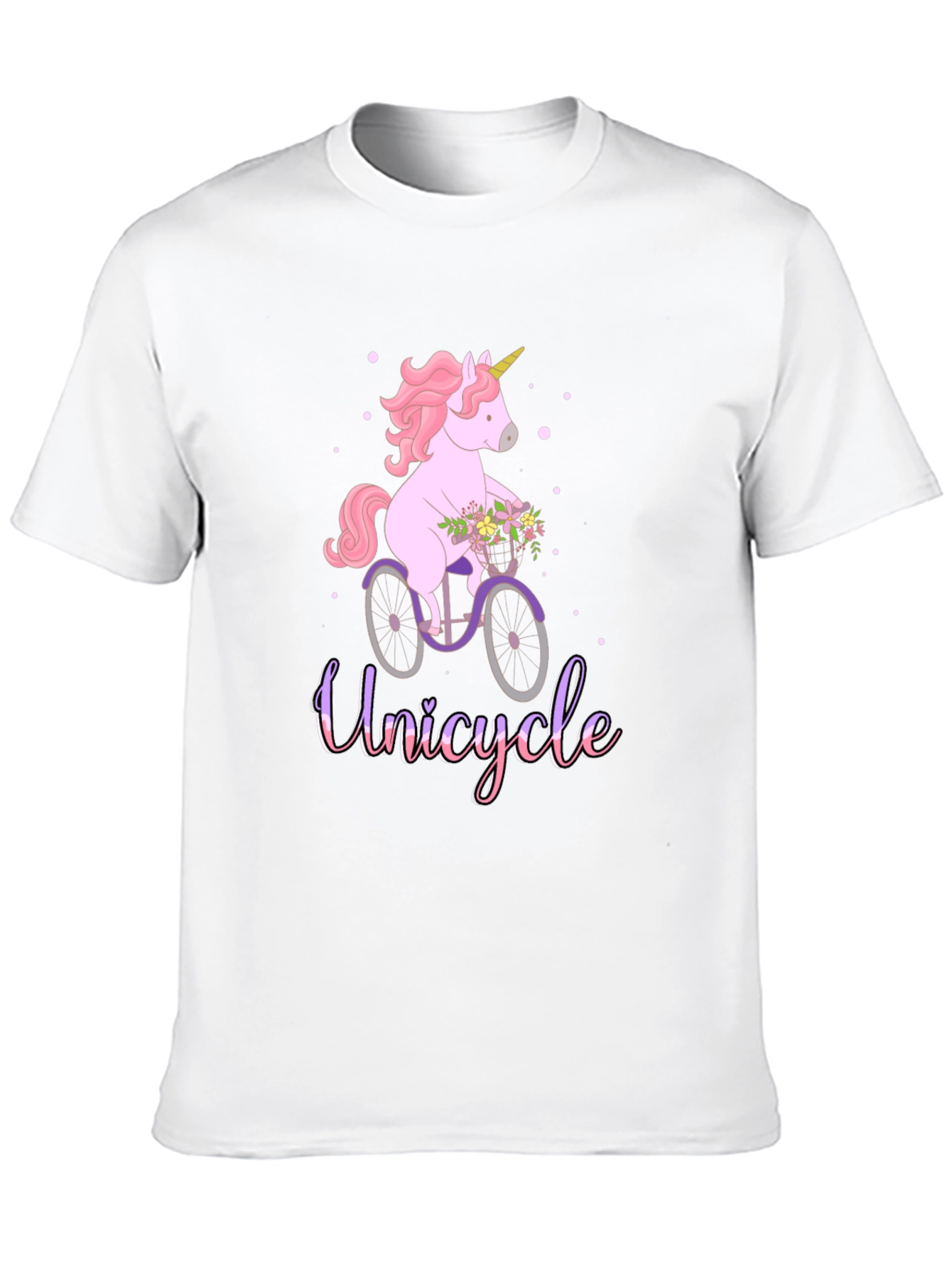 Black Unicycle Unicorn T-Shirt - Cute Graphic Tee view 10
