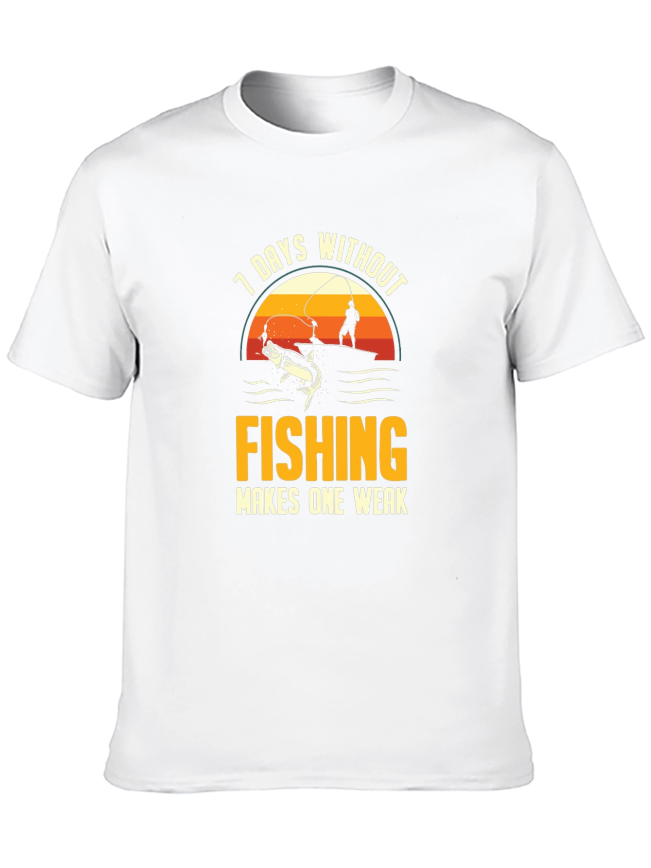 Black Fishing T-Shirt - 7 Days Without Fishing view 10