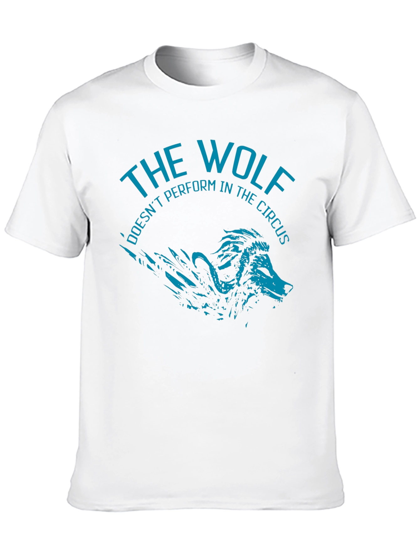 Black The Wolf Doesn't Perform T-Shirt - Cool Graphic Tee view 10