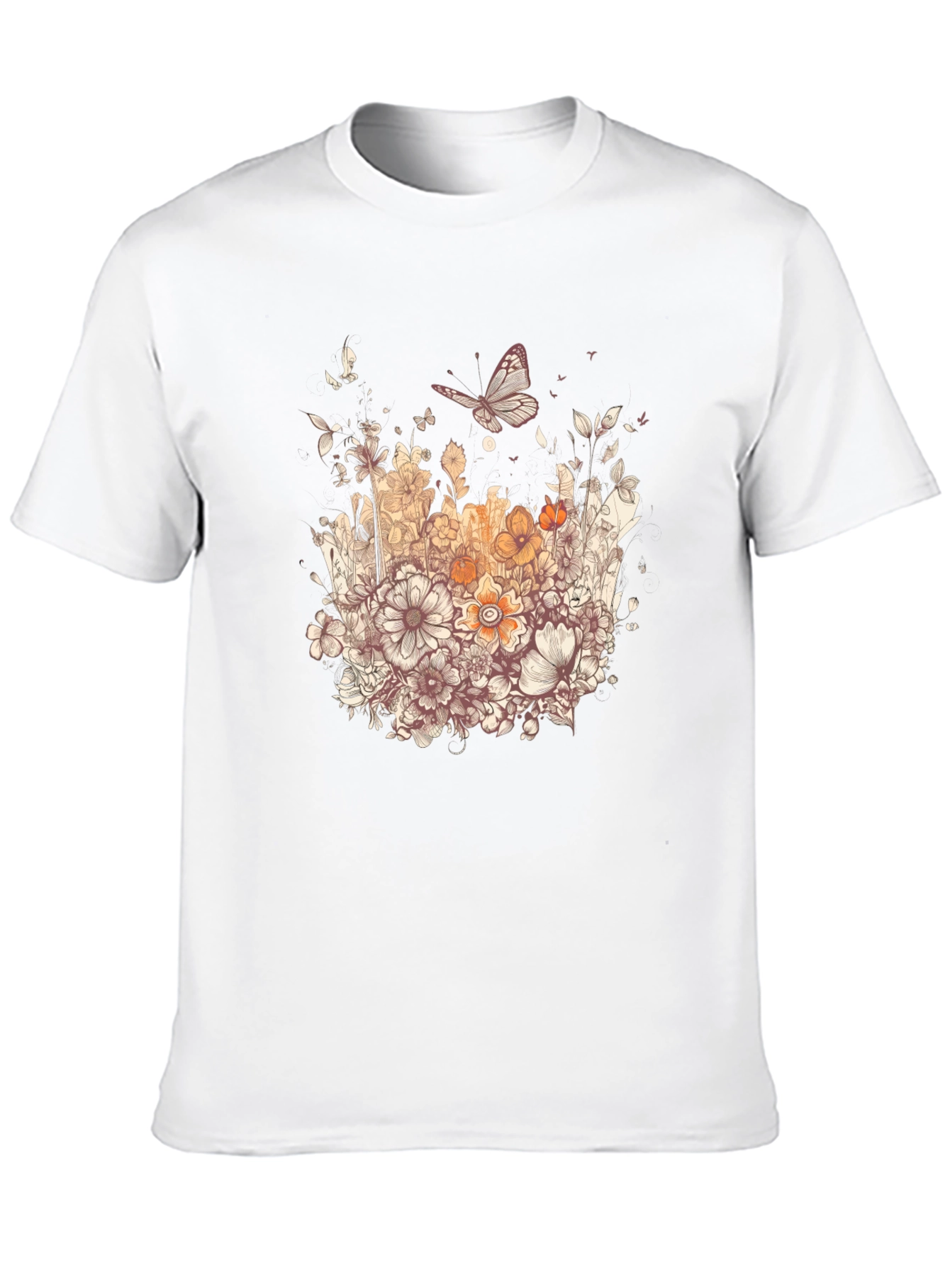 Black Floral Butterfly Graphic Tee view 10