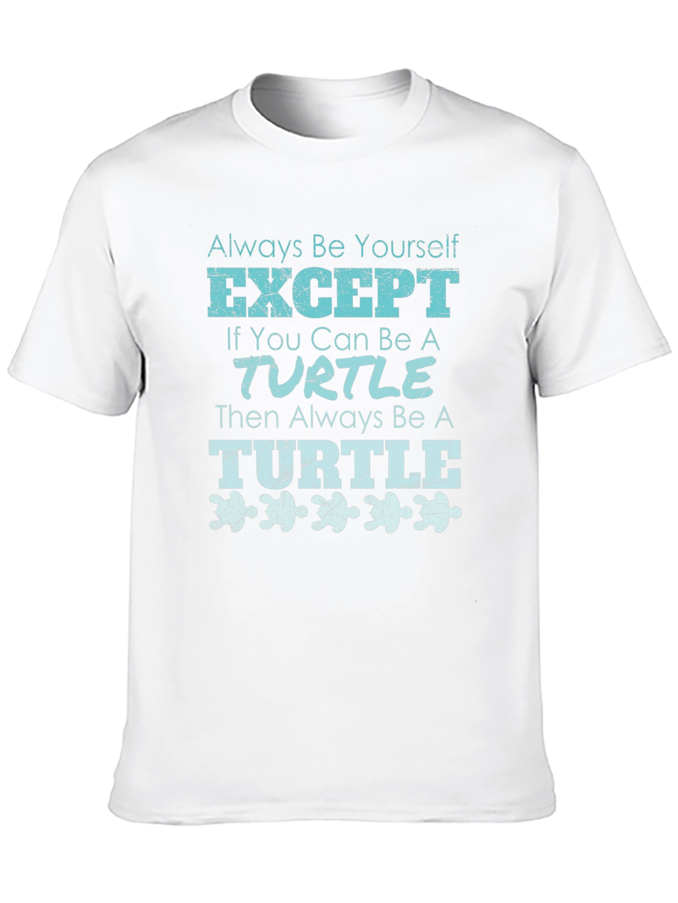 Black Funny Turtle Graphic Tee - Always Be Yourself T-Shirt view 10